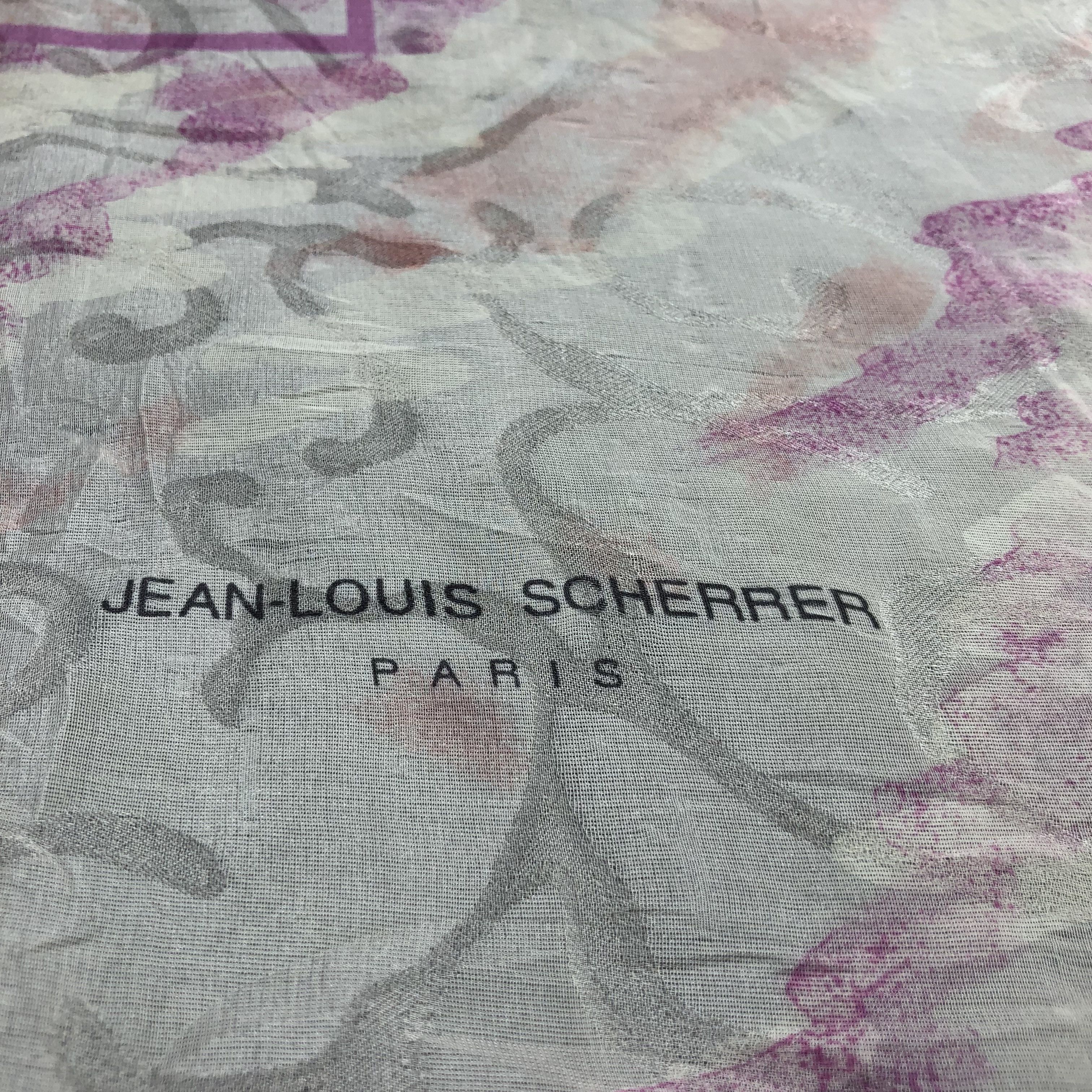 Jean-Louis Scherrer Jean Louis Scherrer Abstract Hand Rolled Silk Scarf M887 Size ONE SIZE - 3 Thumbnail