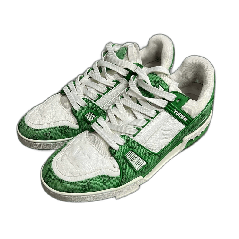 Louis Vuitton Louis Vuitton Green and White Casual Sneakers Size US 9 / EU 42 - 1 Thumbnail