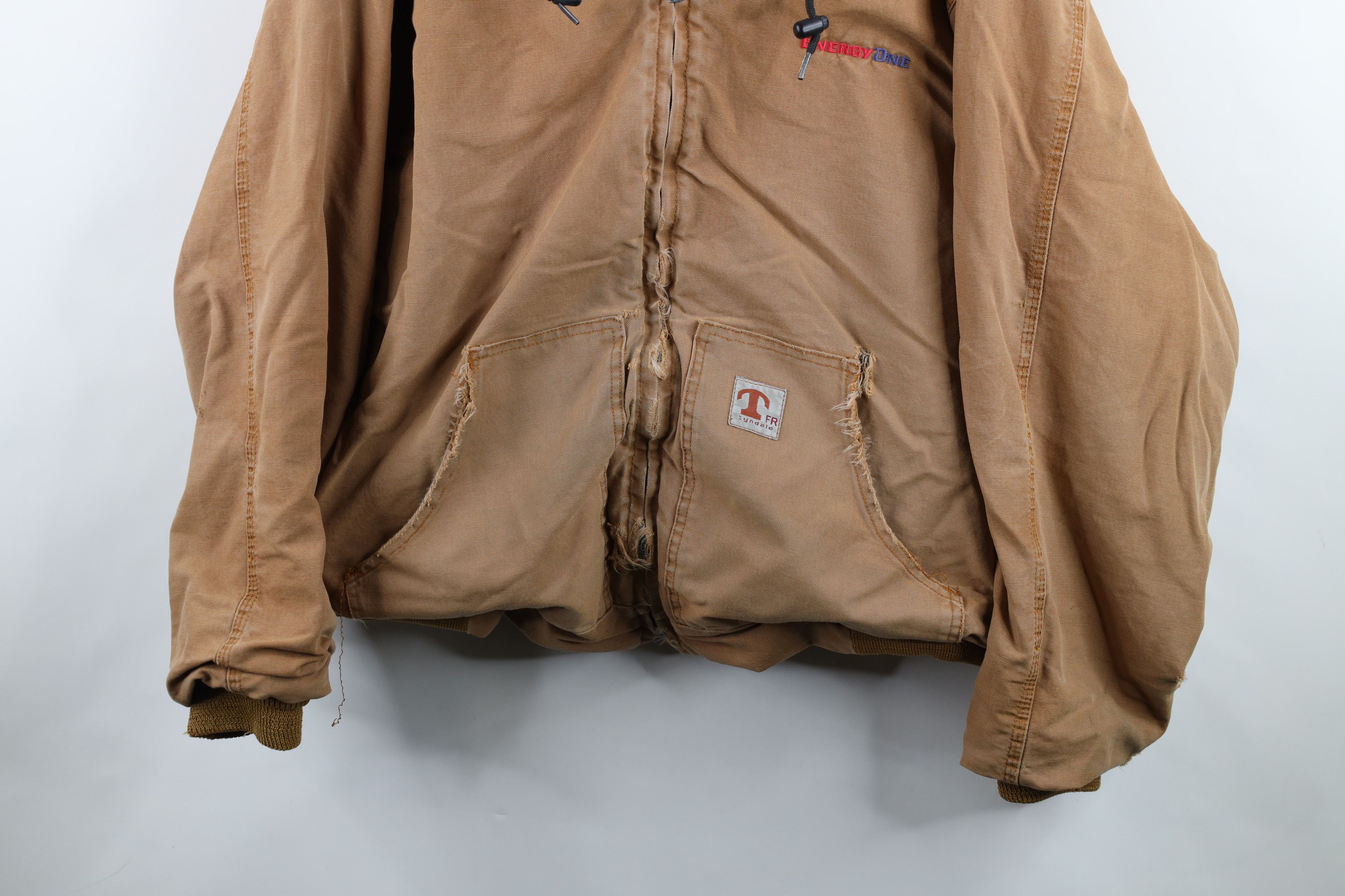 Vintage Vintage 90s Tyndale FR Wool Lined Hooded Canvas Jacket USA Size US XXL / EU 58 / 5 - 3 Thumbnail