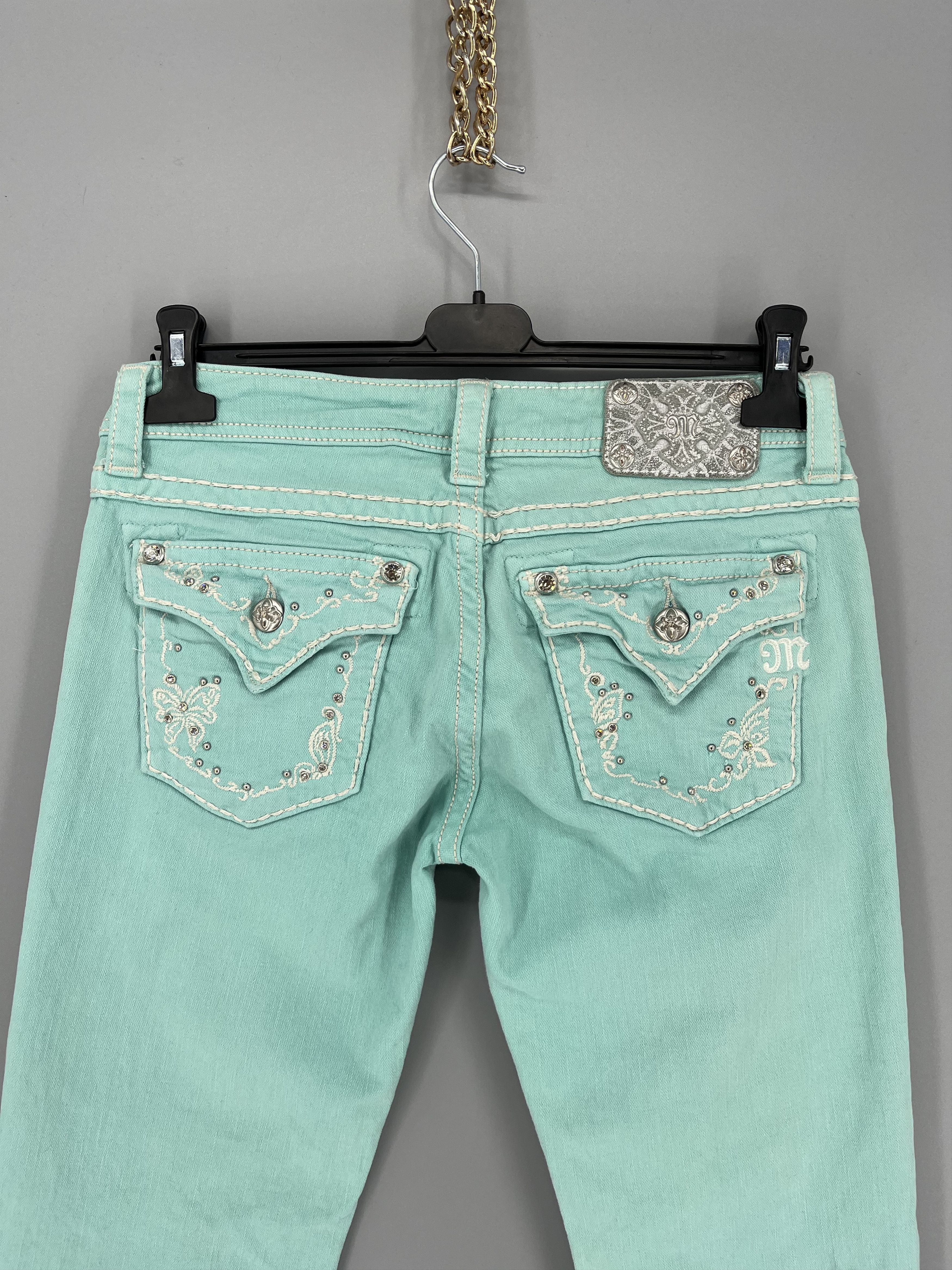 Japanese Brand Miss Me Easy cropped Jeans Women's Size 30 Blue Denim Size 30" / US 8 / IT 44 - 10 Thumbnail