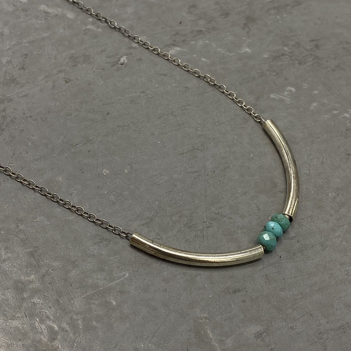 Kapital × Vintage Vtg Sterling Silver Turquoise Navajo Helix Beaded Necklace Size ONE SIZE - 1 Thumbnail