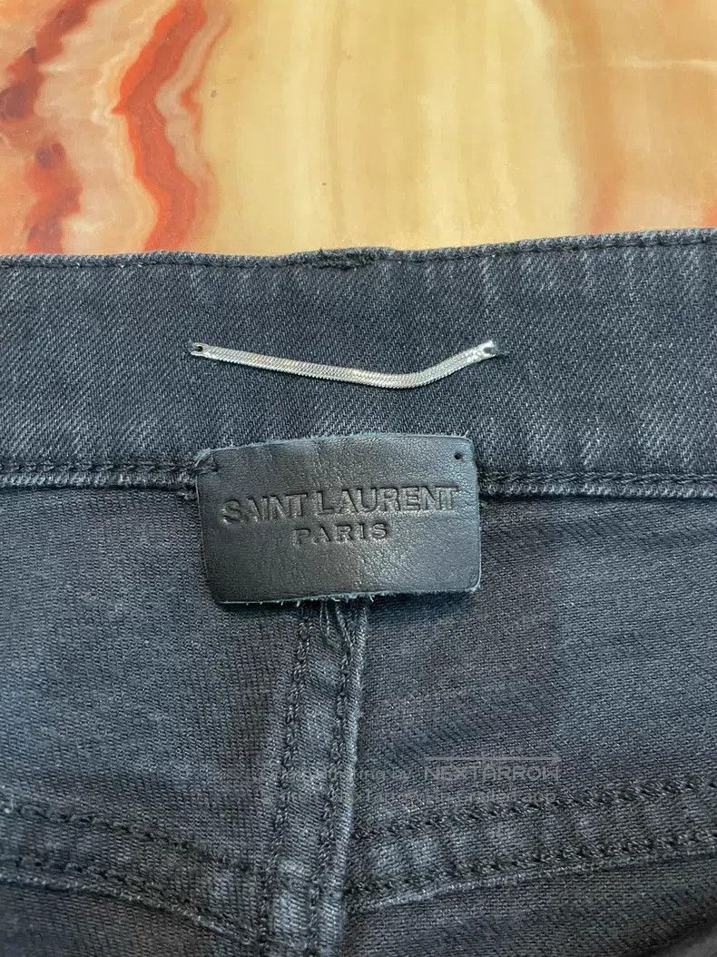 Saint Laurent Paris Saint Laurent Paris Black Denim Jeans i Size US 32 / EU 48 - 2 Thumbnail