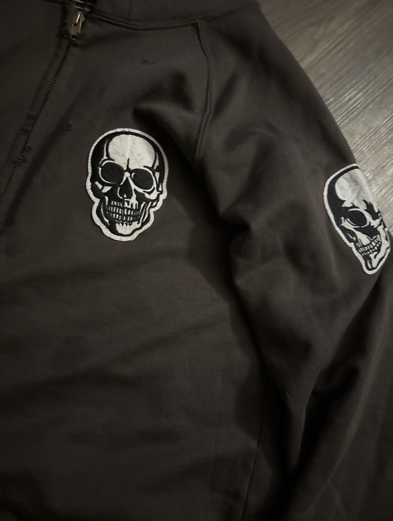 Number (N)ine 04ss Number nine velour skull zip jacket size 4