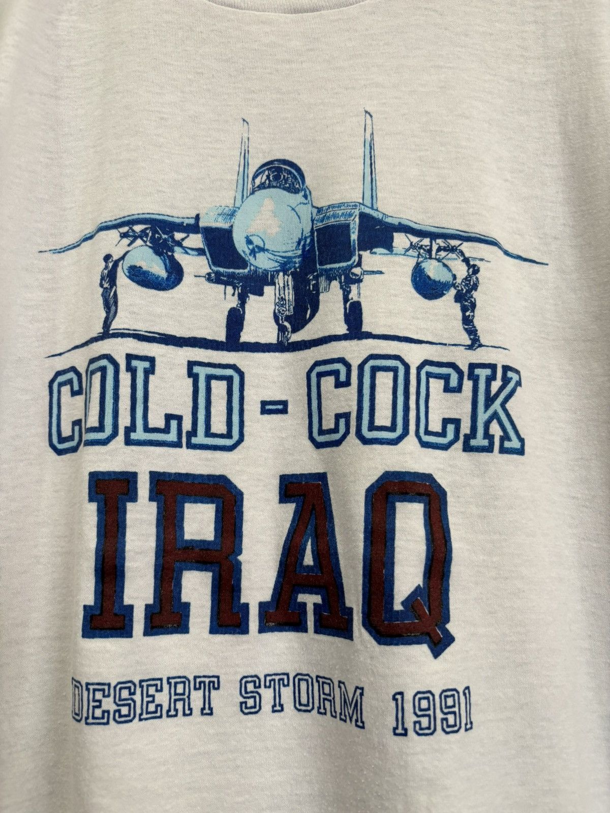 Vintage Vintage 1991 Cold-Cock Iraq Desert Storm Tee Size US L / EU 52-54 / 3 - 3 Thumbnail