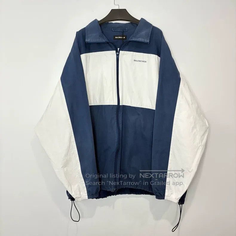 Balenciaga Balenciaga Blue and white windbreaker jacket Size US L / EU 52-54 / 3 - 1 Thumbnail