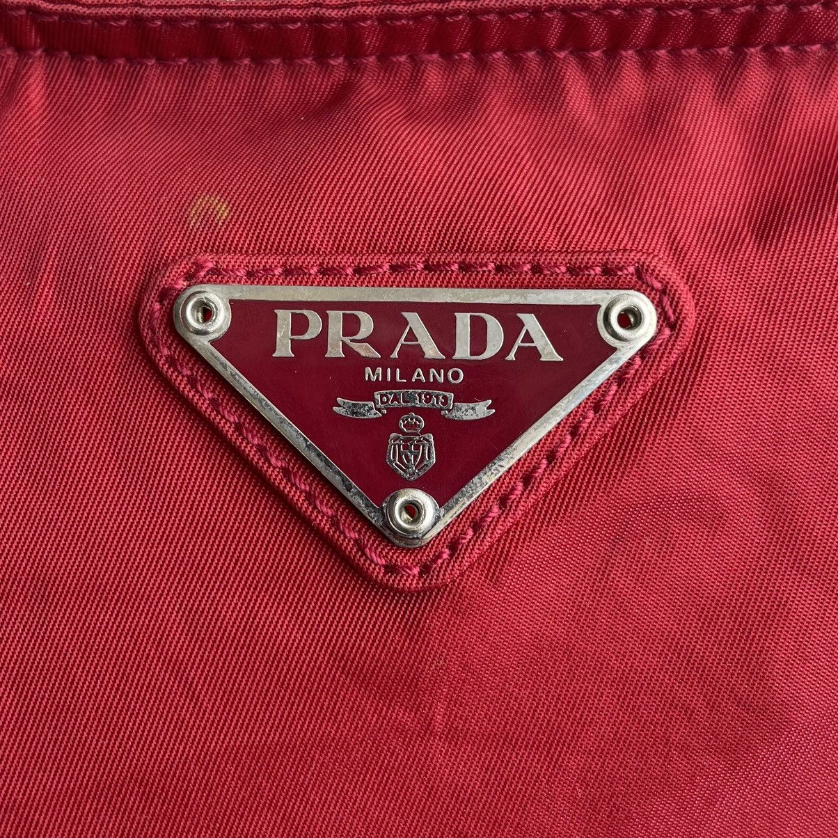 Prada Prada Red Tessuto Triangle Logo Nylon Crossbody Size ONE SIZE - 15 Thumbnail