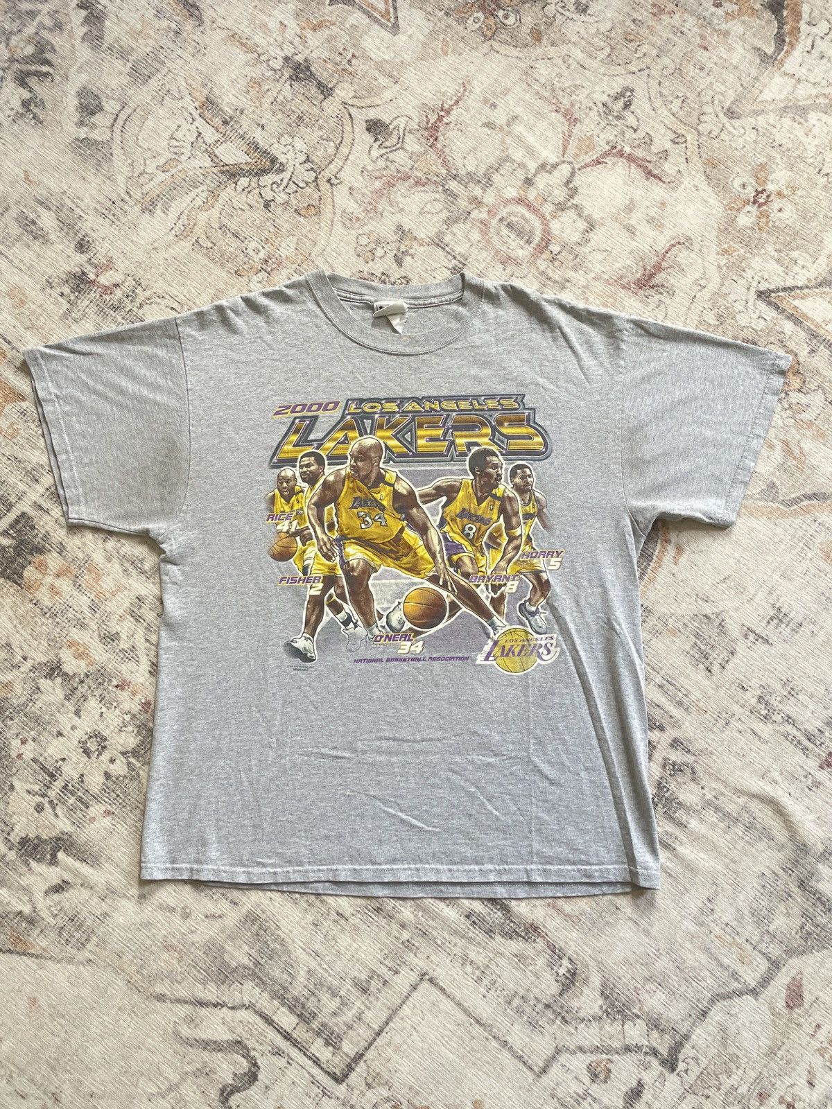 Vintage LA Lakers Kobe Shaq Fisher Lee Sport Shirt