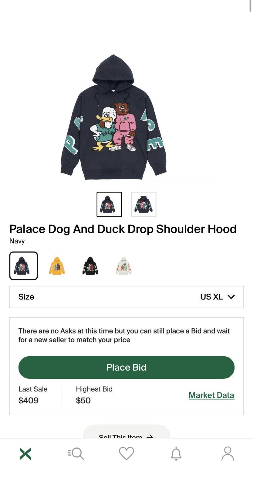 Palace PALACE DOG AND DUCK DROP SHOULDER HOOD NAVY Size US XL / EU 56 / 4 - 1 Thumbnail