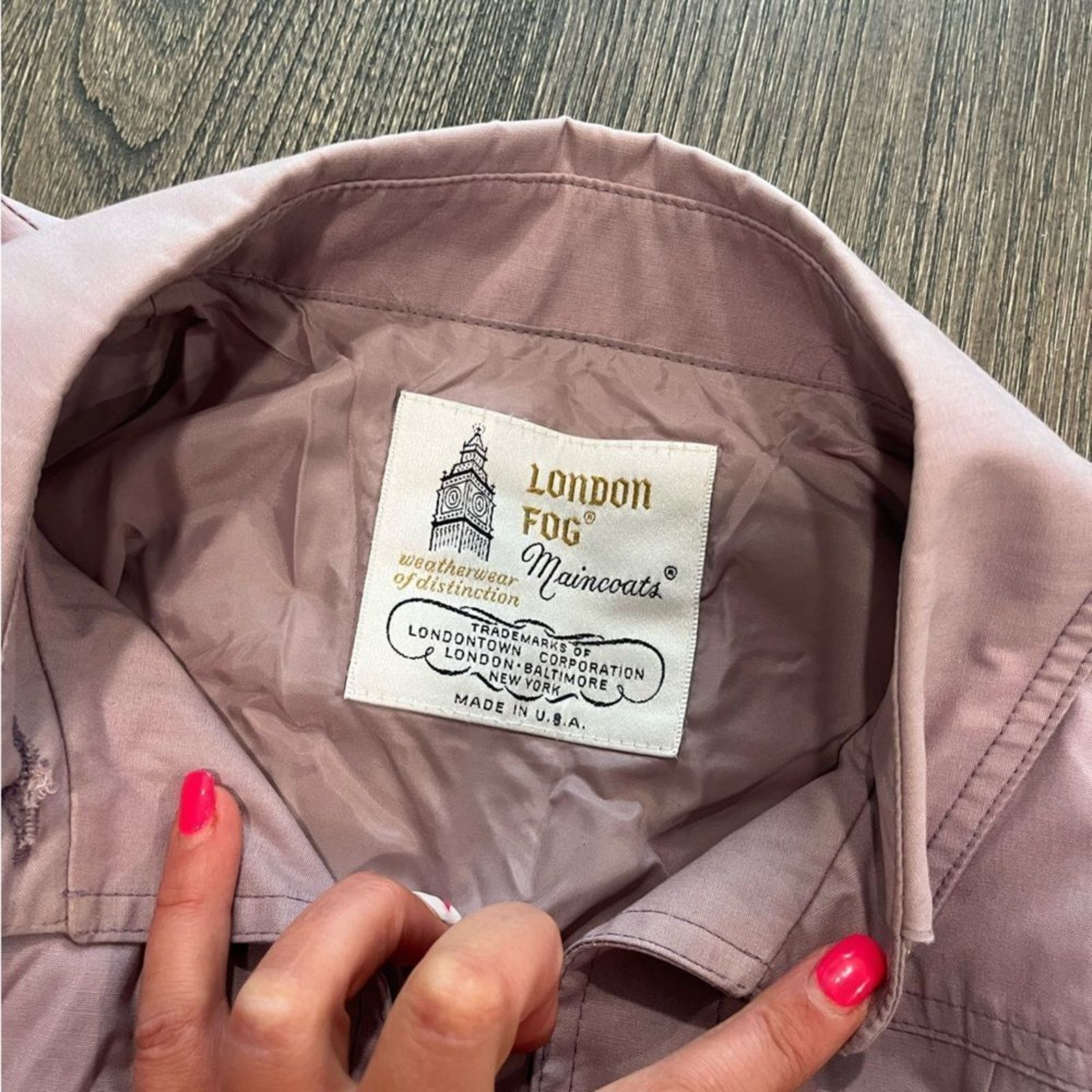 London Fog London Fog Maincoats Vintage Light Pink Trench Coat Sz 10 P Size L / US 10 / IT 46 - 7 Thumbnail