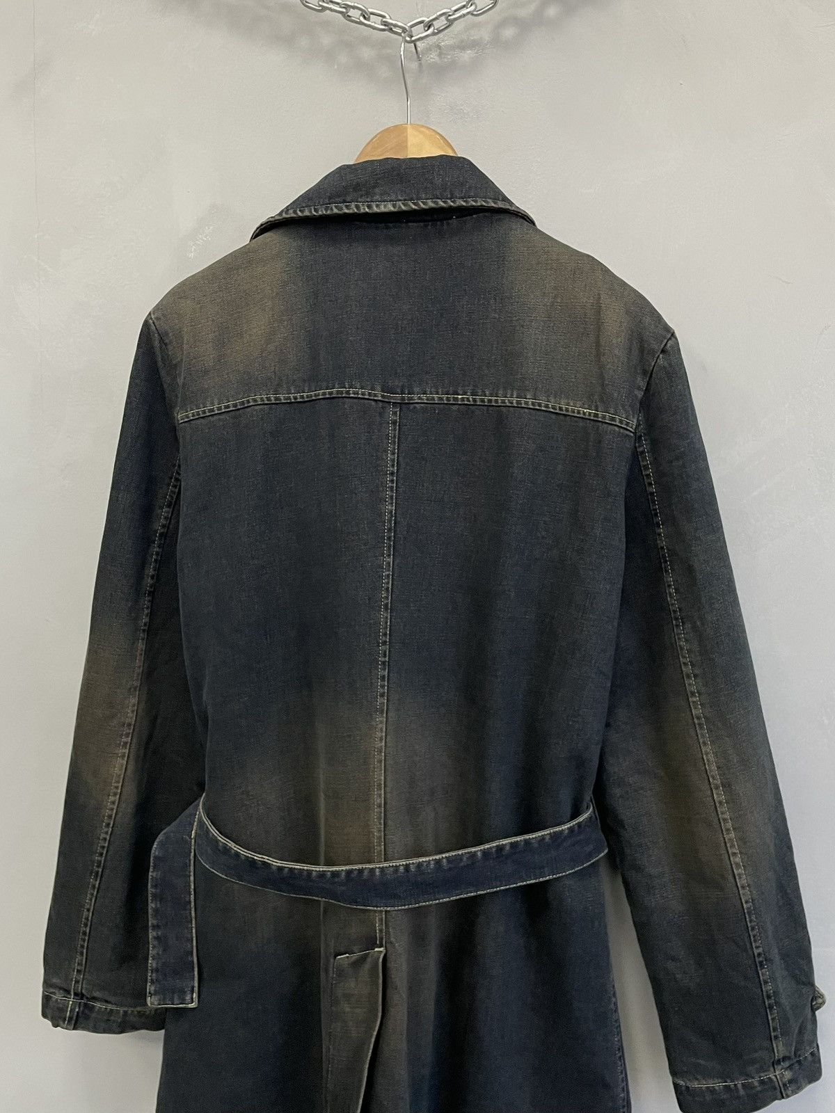 Le Grande Bleu (L.G.B.) Long coat faded blue vintage japan y2k fit if six was nine Size US L / EU 52-54 / 3 - 8 Thumbnail