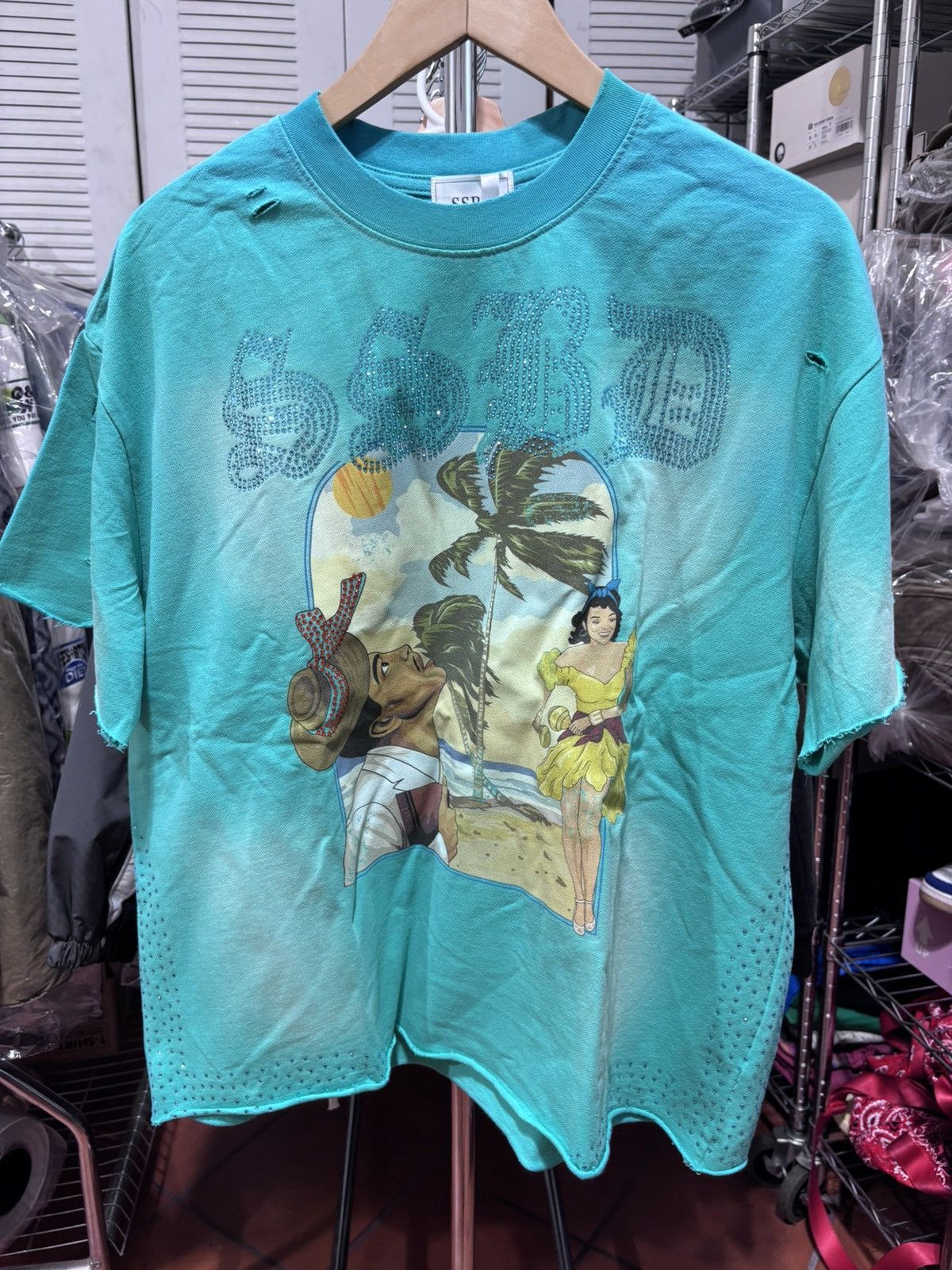Other SSBD Blue Distressed “PLAYA” Tee Size US L / EU 52-54 / 3 - 1 Thumbnail