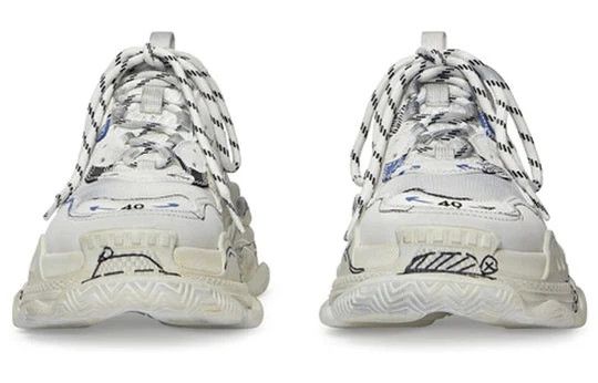 Balenciaga o1mt1gz0924 Triple S Sketch Sneaker in Multicolor Size US 12 / EU 45 - 5 Thumbnail
