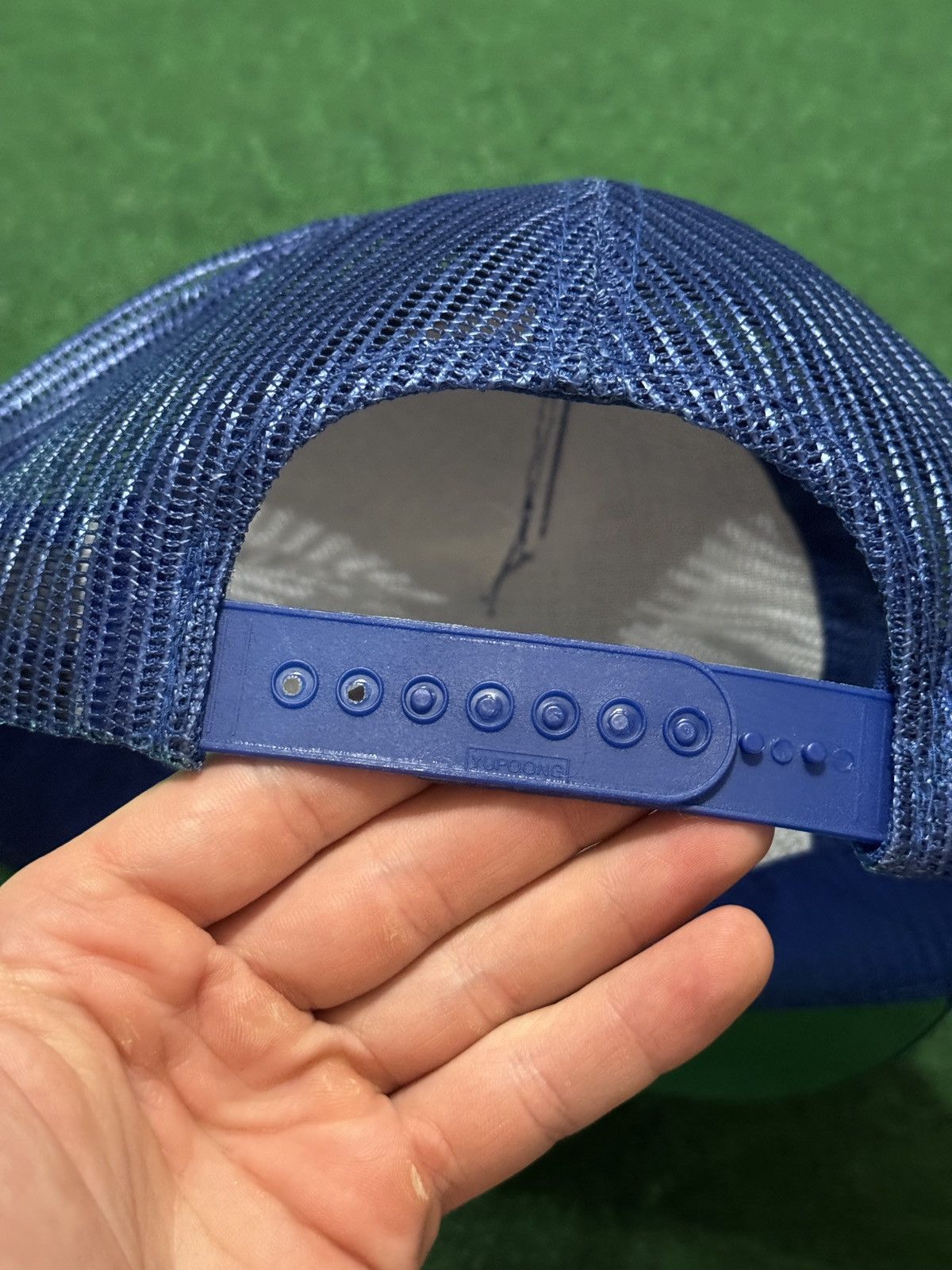 Yupong Blue Coral Mesh Trucker Hat Snapback 80s 90s Yupoong Retro Size ONE SIZE - 6 Thumbnail