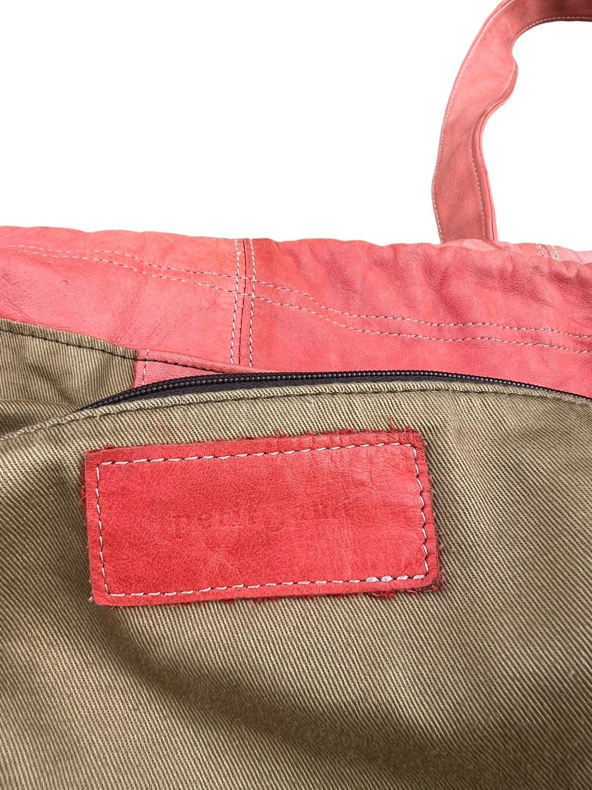 Leather Vintage Petit Ami Japan Faded Patina Leather Huge Bag Size ONE SIZE - 23 Thumbnail