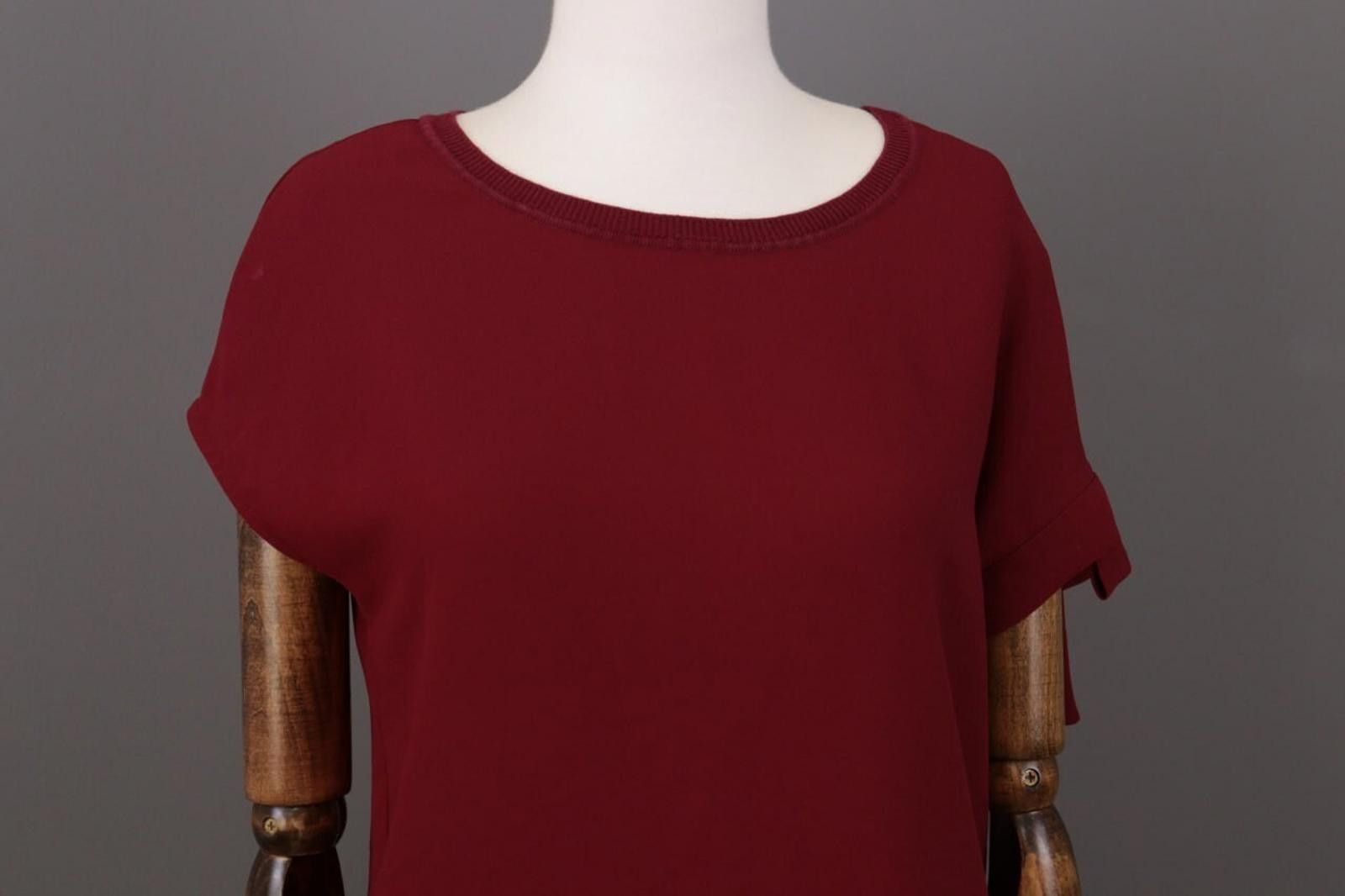 Designer Cop Copine Red Short Sleeve Shift Summer Short Dress Size 36 Size M / US 6-8 / IT 42-44 - 2 Thumbnail