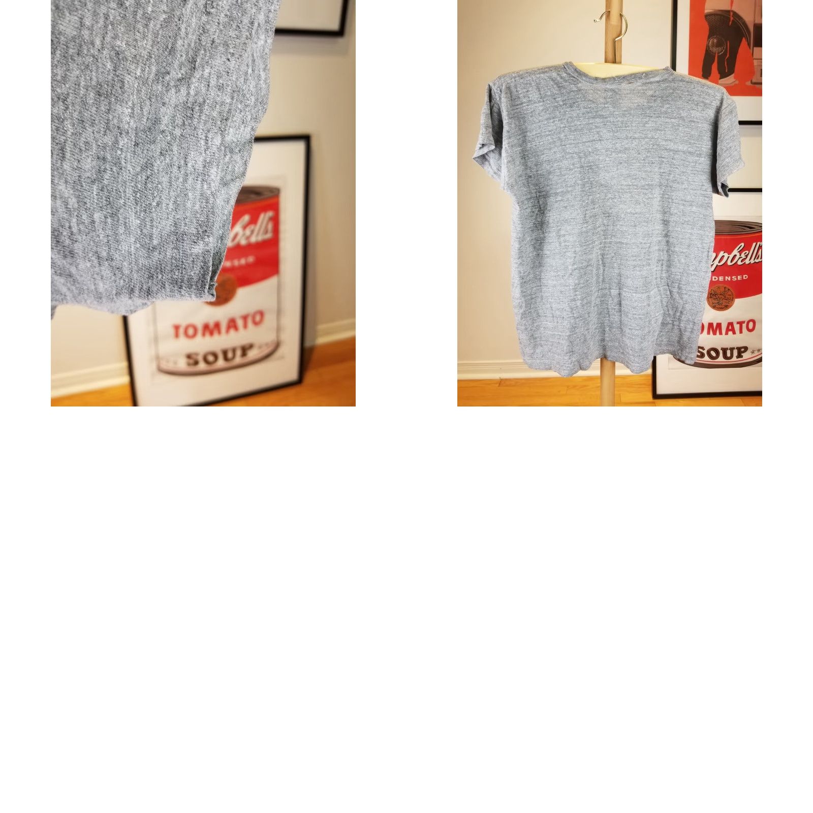 Vintage VINTAGE UNBRANDED Gray Ink Print Single Stitch T-Shirt Shirt Mens M/L 50s 60s Cotton Short Sleeve Round Neck Classic Logo 20 INCH 24 INCH 50s 60s Size US M / EU 48-50 / 2 - 8 Thumbnail