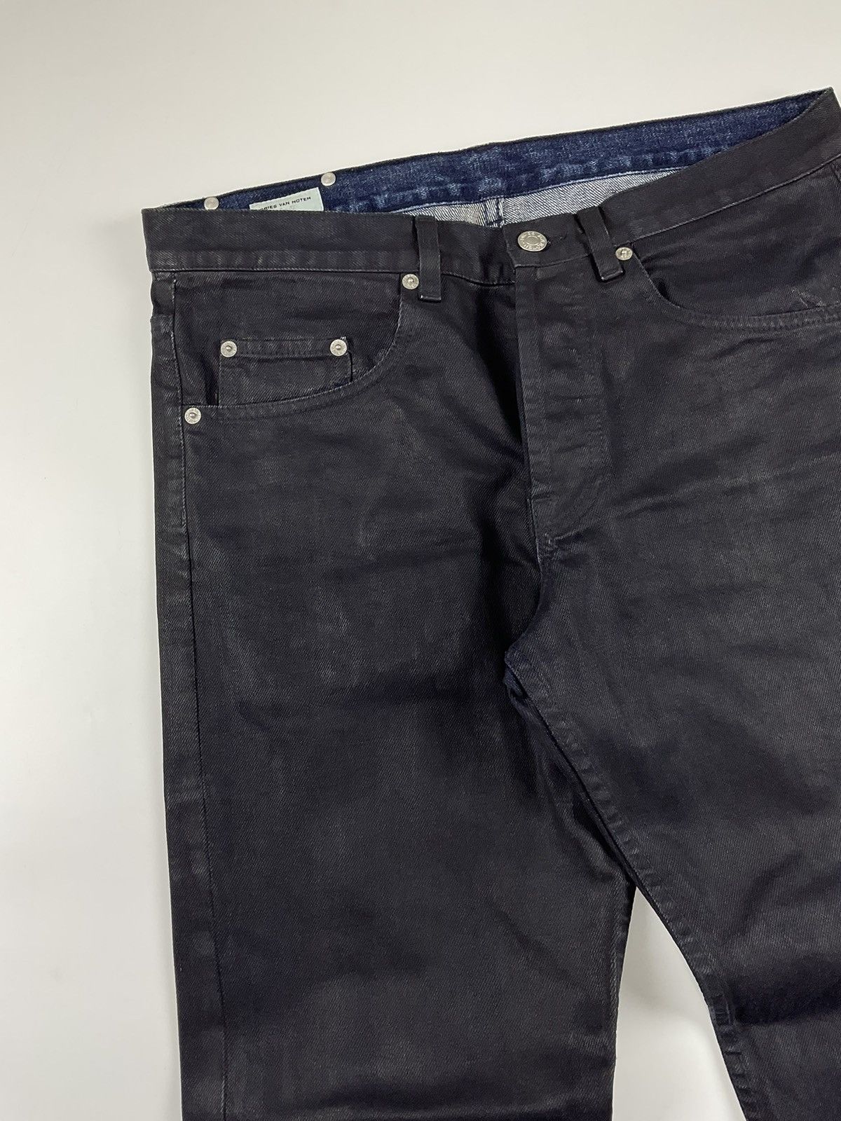 Dries Van Noten Dries Van Noten Waxed Denim Pants Size US 32 / EU 48 - 4 Thumbnail