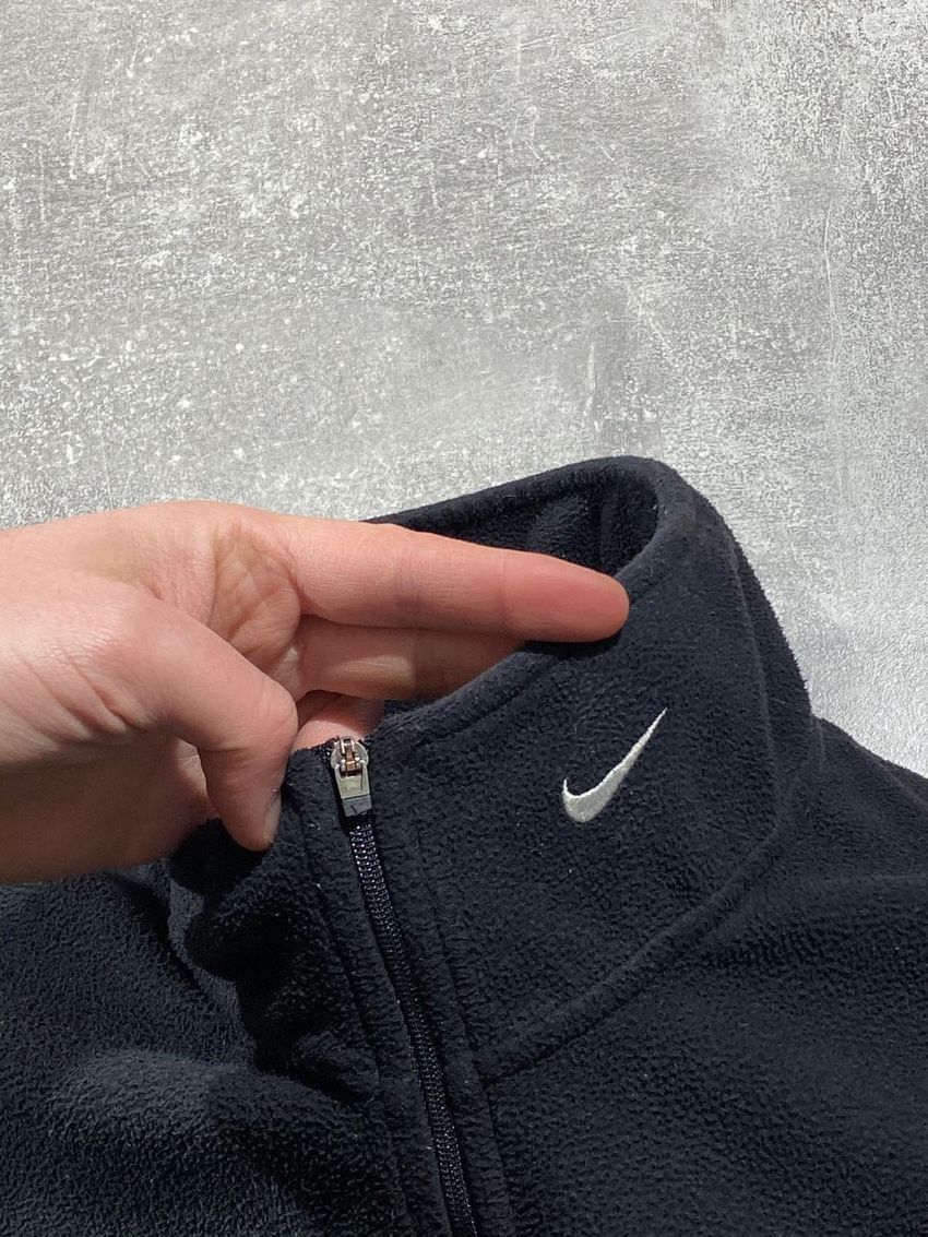 Nike Vintage Y2K Nike Neck Swoosh Fleece Long-sleeve Size US S / EU 44-46 / 1 - 8 Thumbnail