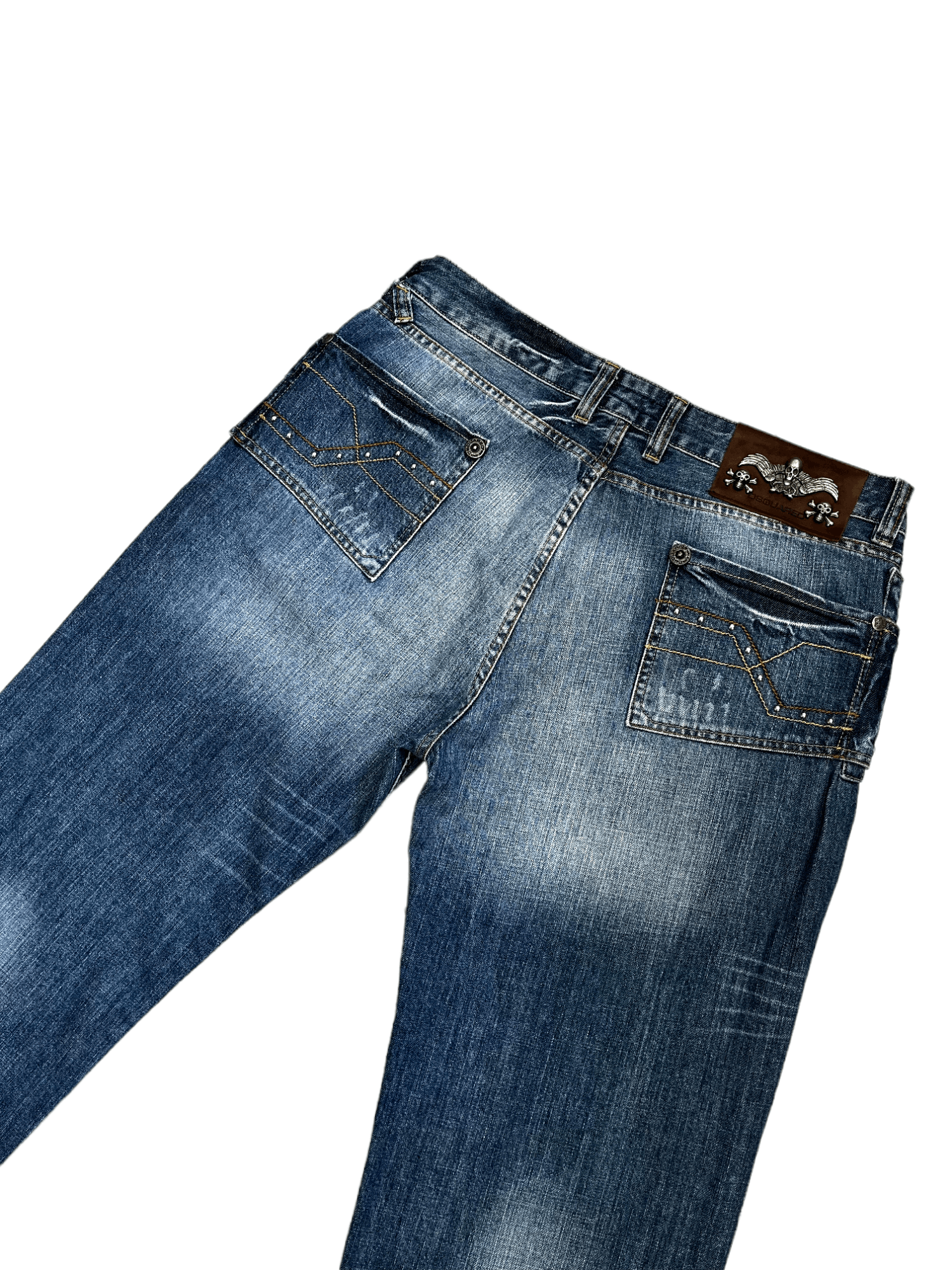 Dsquared2 💀 DSQUARED2 VINTAGE JEANS ITALY SKULL NAVY LUXURY Y2K DENIM Size US 38 / EU 54 - 11 Thumbnail