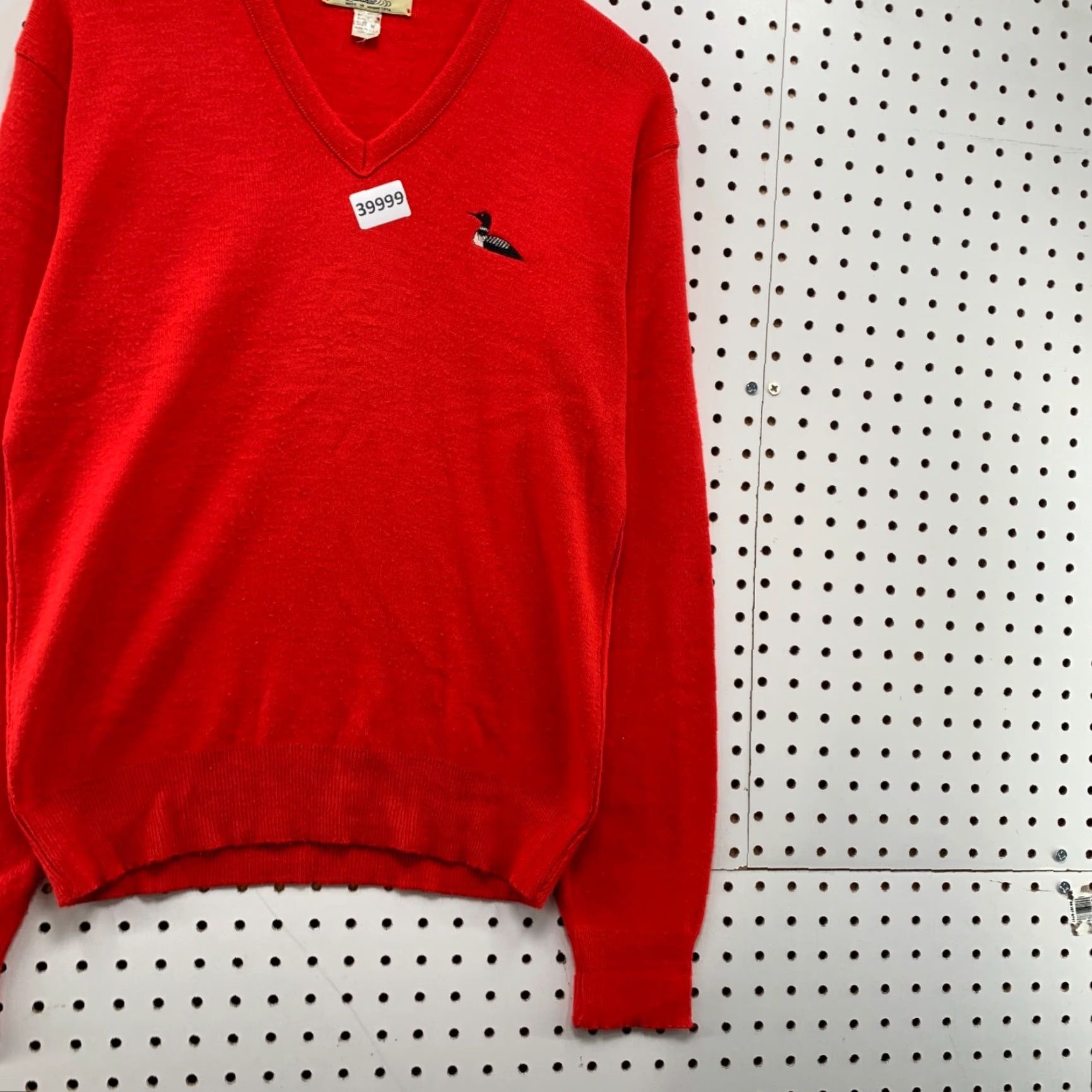Vintage VINTAGE Winona Knits Sweater Mens Medium Red V Neck Duck Logo Casual Preppy Size US M / EU 48-50 / 2 - 5 Thumbnail