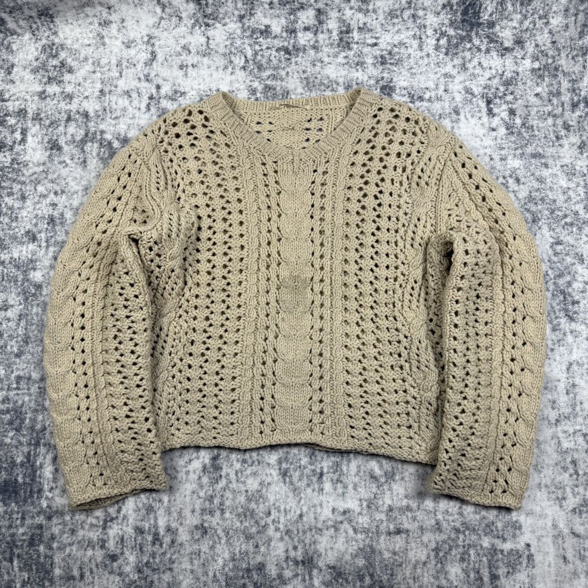 Yohji Yamamoto Archive Yohji Yamamoto Fisherman Cable Knit Wool Sweater Size US L / EU 52-54 / 3 - 1 Thumbnail