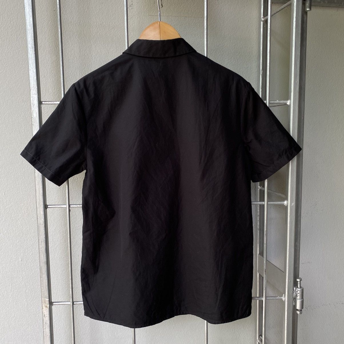 Designer ANTONIO PERNAS Black Short-Sleeve Collared Blouse Size XS / US 0-2 / IT 36-38 - 13 Thumbnail