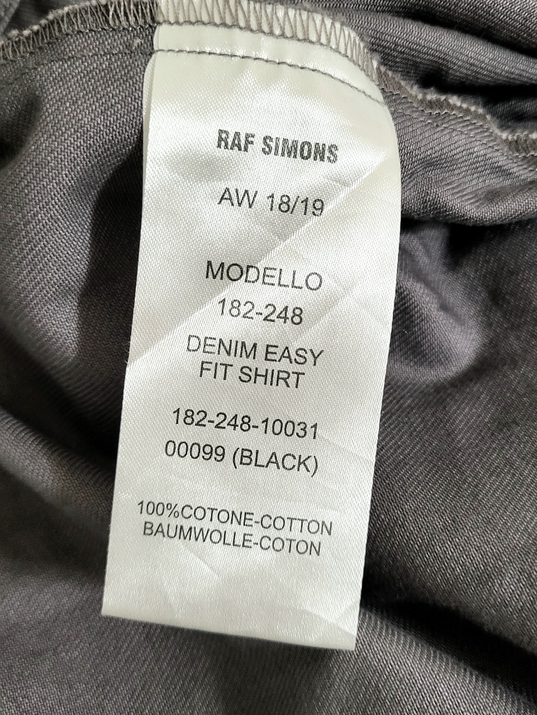 Raf Simons Oversized Grey Leather Patch Denim Jacket Size US S / EU 44-46 / 1 - 8 Thumbnail
