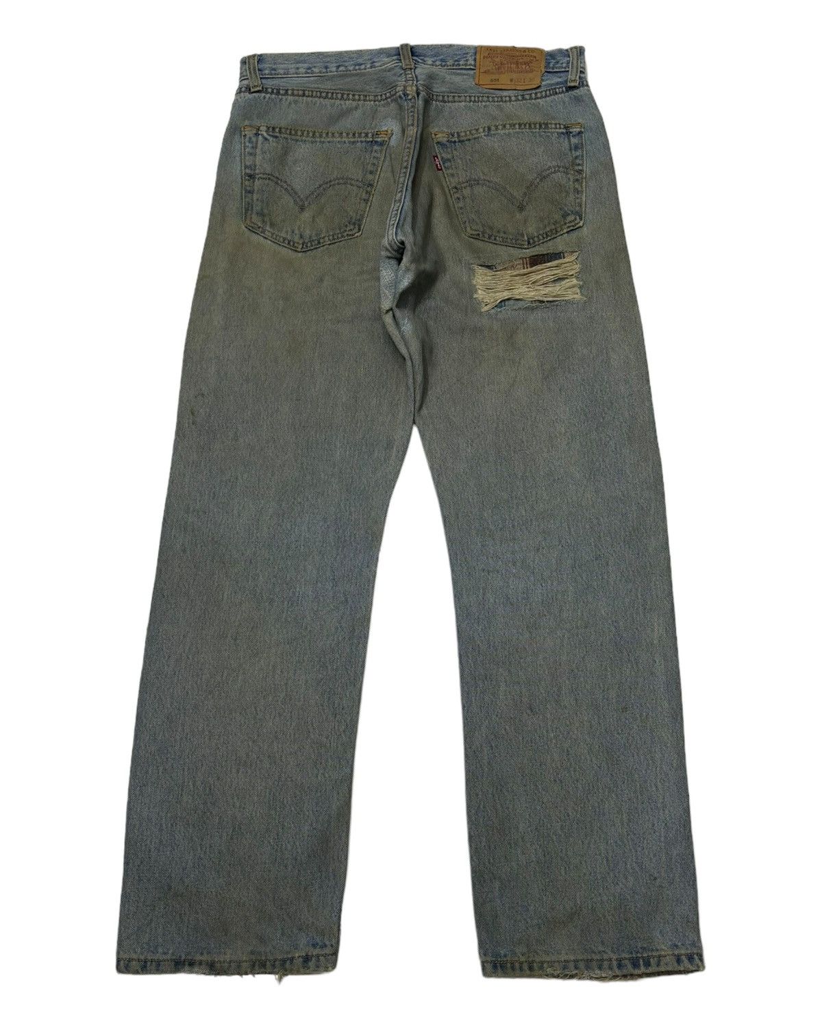Levi's RARE‼️LEVIS 501 VINTAGE DISTRESS PATCHWORK DENIM Size US 32 / EU 48 - 4 Thumbnail