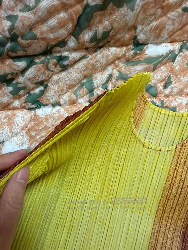 Issey Miyake Issey Miyake Yellow Maxi Skirt Size M / US 6-8 / IT 42-44 - 5 Thumbnail