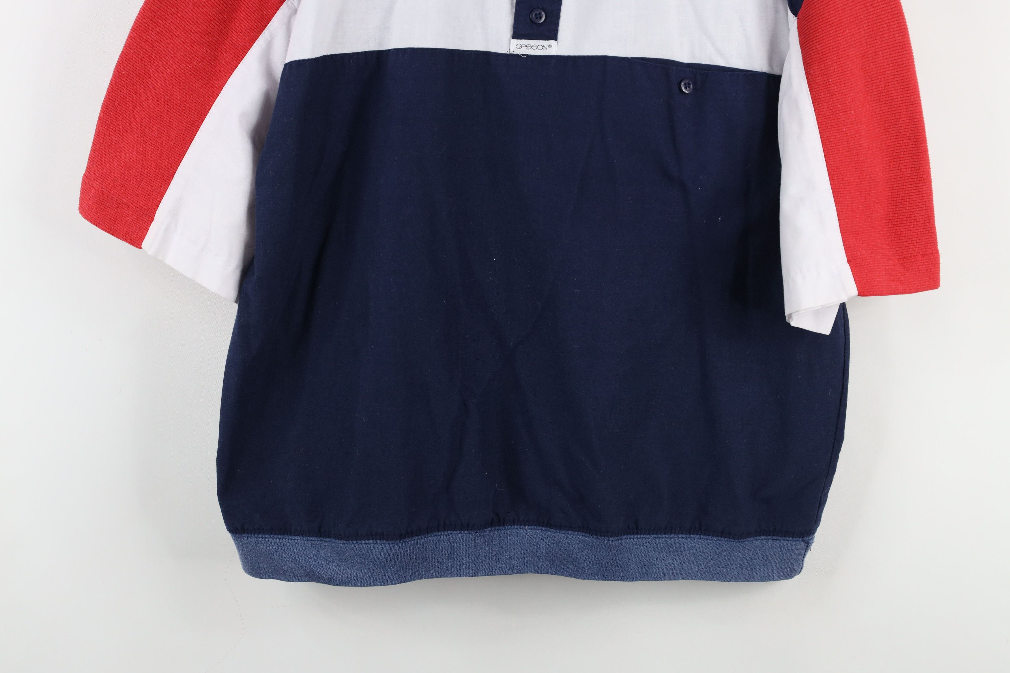Vintage Vintage 90s Streetwear Block Collared Pullover Polo Shirt Size US L / EU 52-54 / 3 - 3 Thumbnail