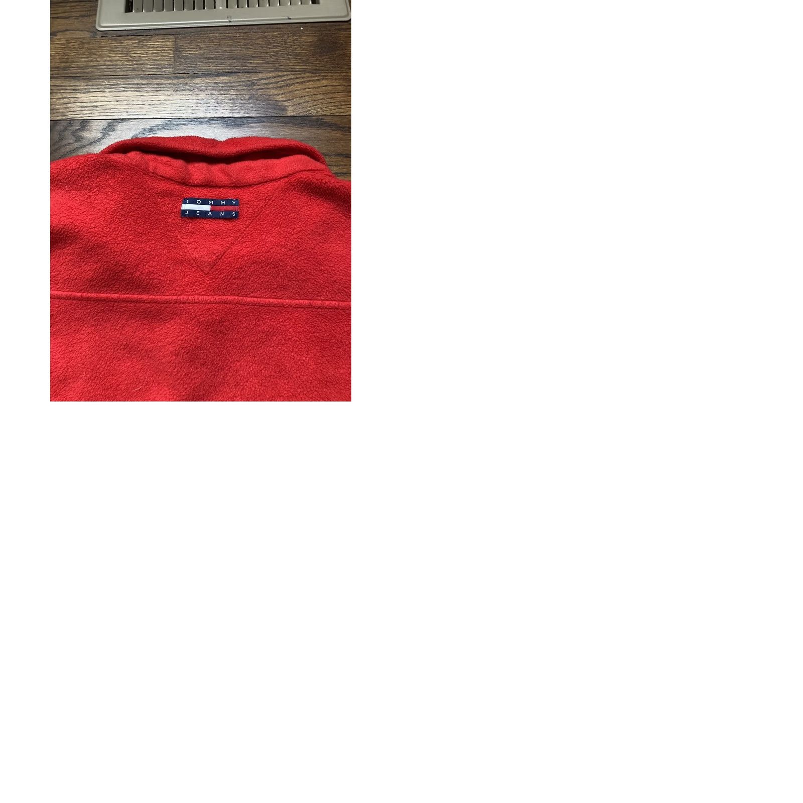 Tommy Hilfiger VINTAGE Tommy Hilfiger Shirt Jacket Mens Sz Large Button Up Shacket Red 90s Size US L / EU 52-54 / 3 - 9 Thumbnail