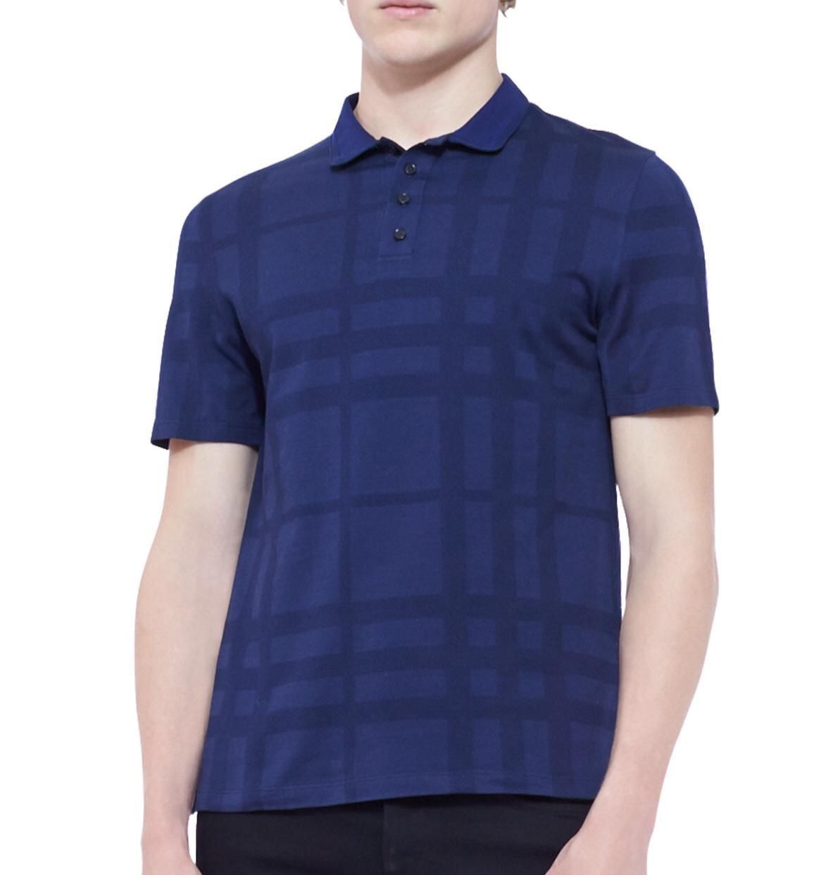 Burberry Blue Nova Check Slim Polo Size US XXS / EU 40 - 2 Thumbnail