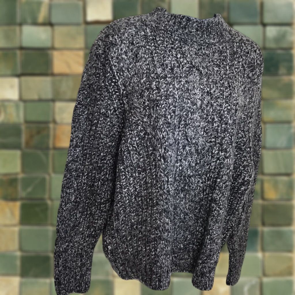 TOPSHOP Colorful Chunky Knit Sweater Pullover Black Small Womens