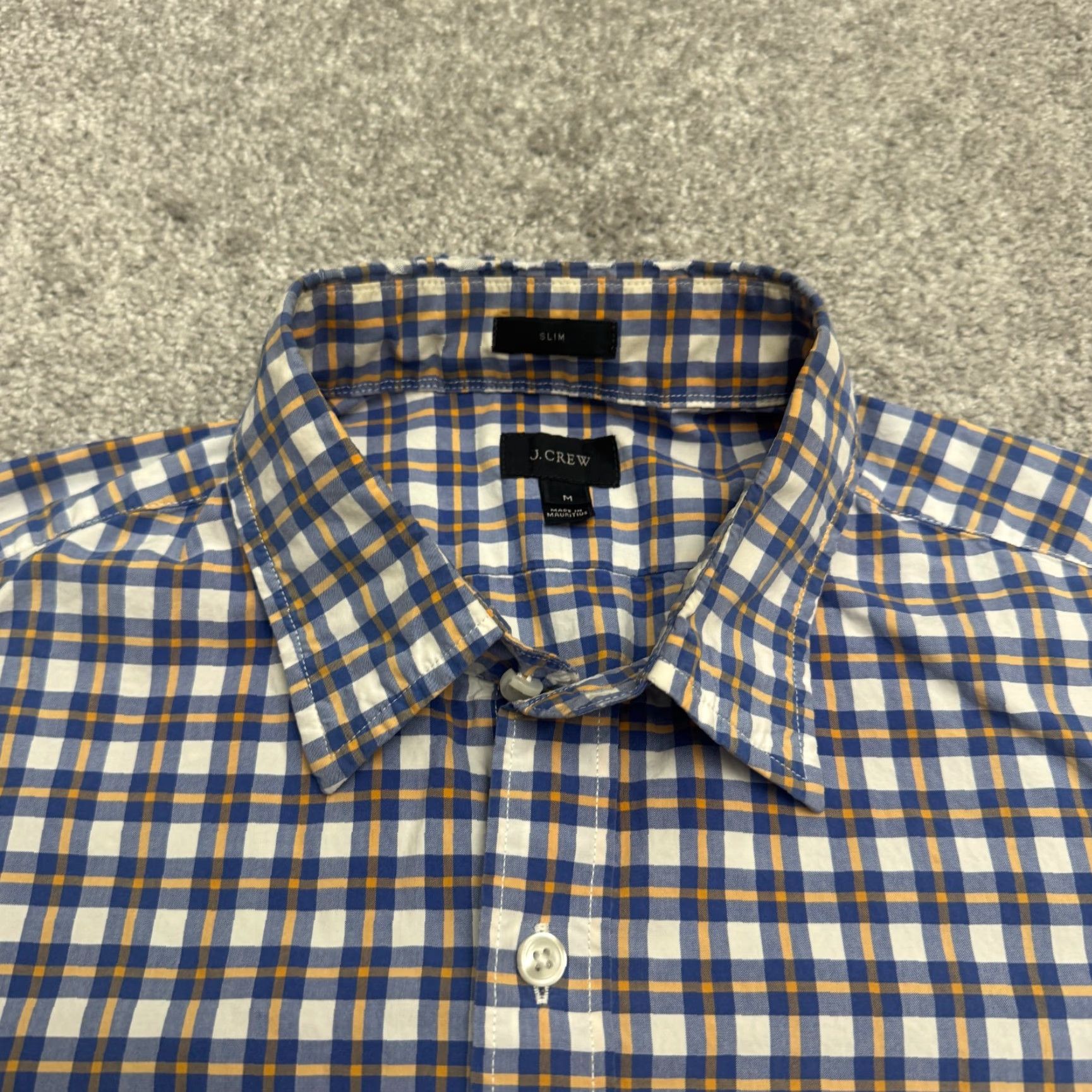 J.Crew J.Crew Slim Fit Button Down Shirt Mens M Blue Orange Plaid Cotton Casual Size US M / EU 48-50 / 2 - 3 Thumbnail