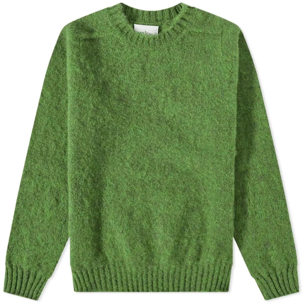 Jamiesons Of Shetland 💚 JAMIESON'S OF SHETLAND BRUSHED CREW KNIT Leprechaun Size US L / EU 52-54 / 3 - 1 Thumbnail