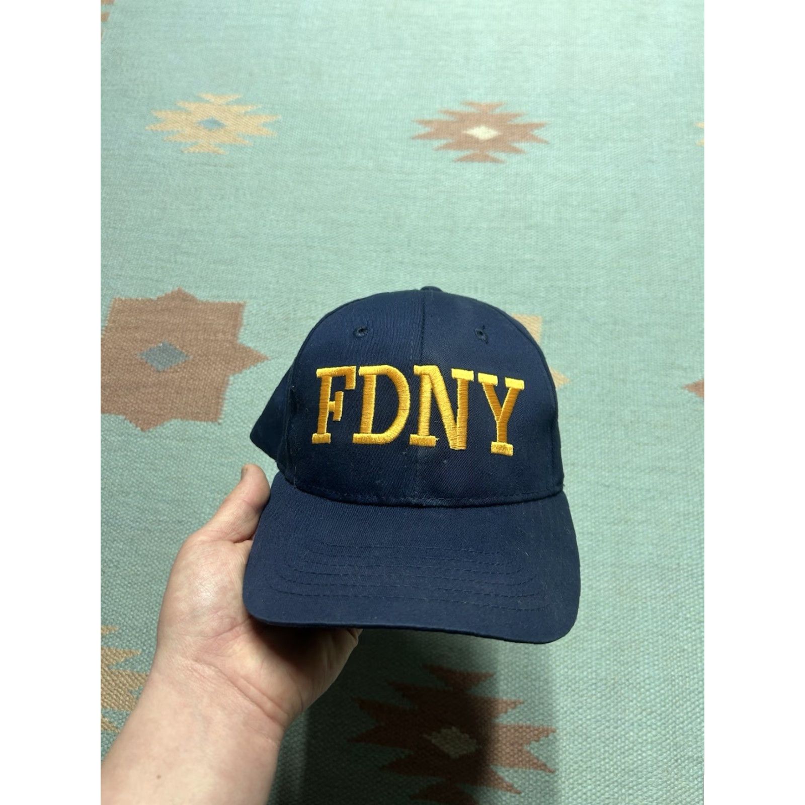 Vintage VINTAGE FDNY New York NYC fire department Navy blue adjustable SnapBack hat cap Men/Adult Adjustable Cap Size ONE SIZE - 2 Thumbnail