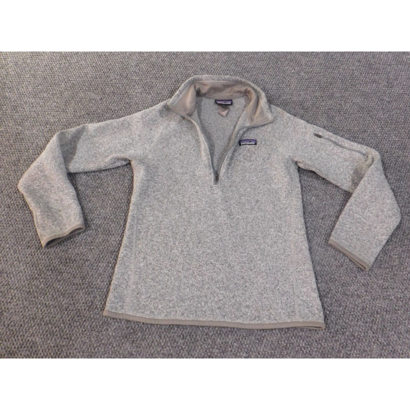 Patagonia Patagonia Sweater Womens Medium Gray 1/4 zip Outdoor Pullover Knit Logo Mock Neck Long Sleeve Regular Classic 1/4 Zip Outdoor Womens Size M / US 6-8 / IT 42-44 - 2 Thumbnail