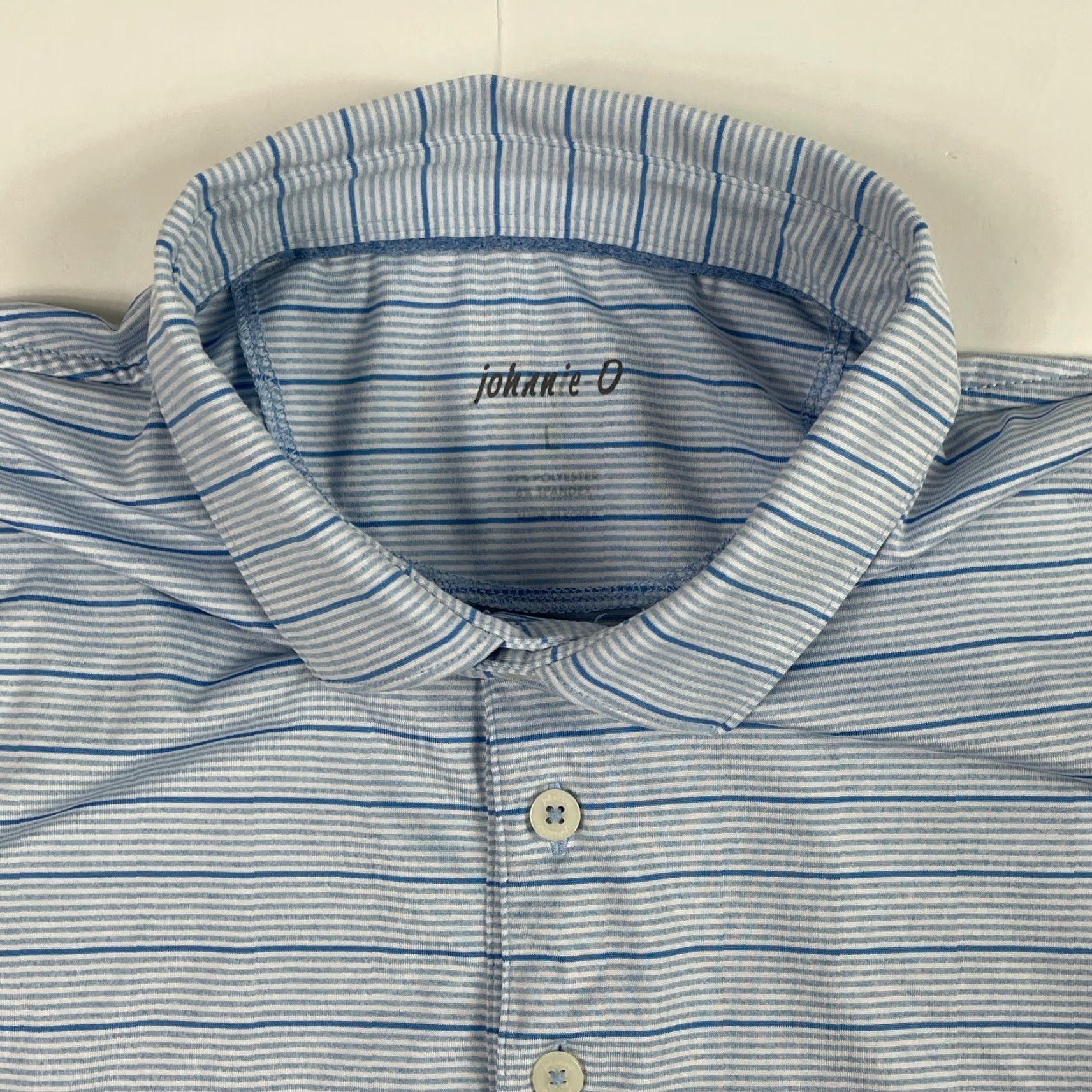 johnnie-O johnnie-O Polo Shirt Men Large Blue Golf Short Sleeve Golfer Performance Shirt Size US L / EU 52-54 / 3 - 7 Thumbnail