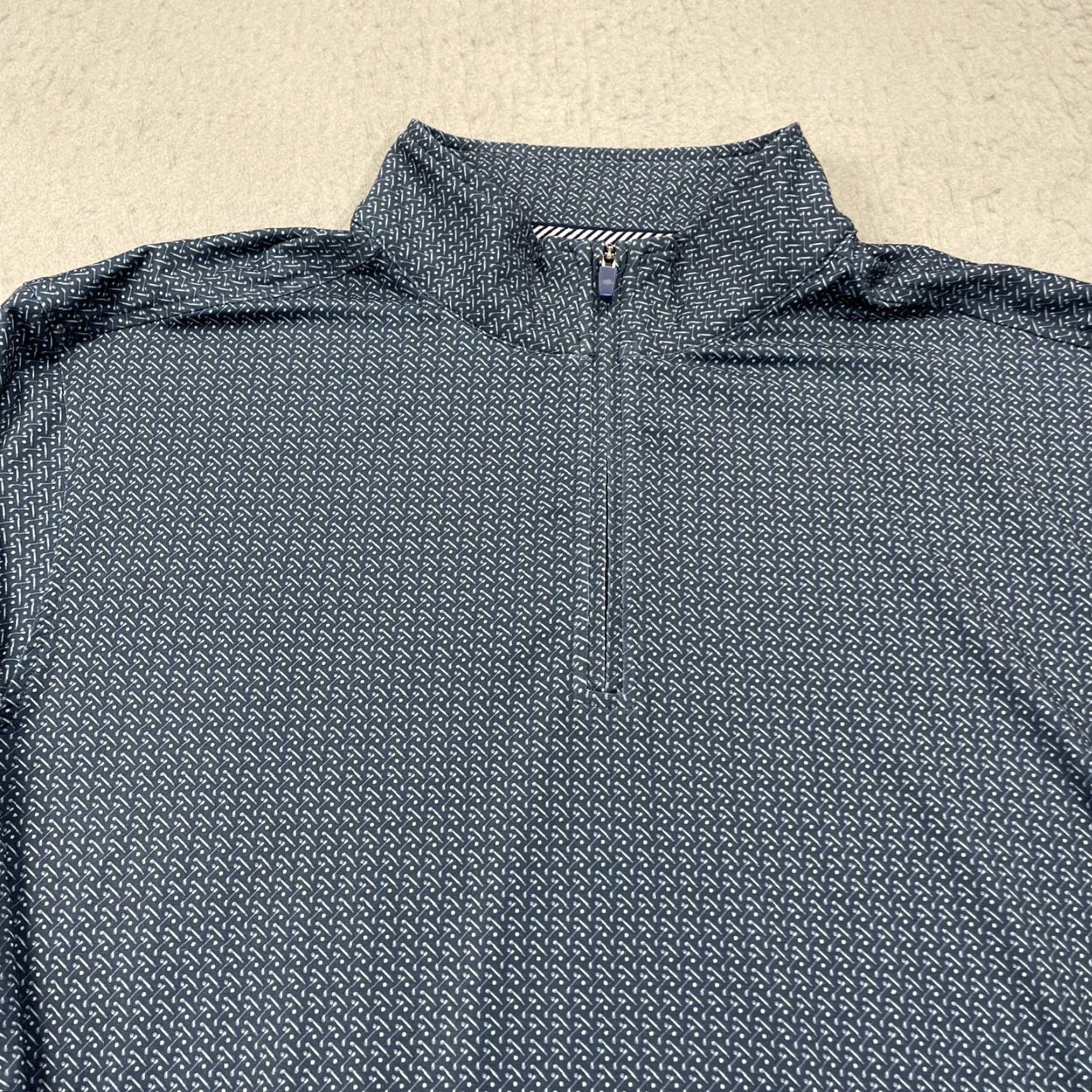Southern Tide Southern Tide Jacket Mens L Blue Golf 1/4 Zip Pullover - Basic Jacket, Activewear, Casual, Classic Fish Theme - Size L Mens Size US L / EU 52-54 / 3 - 2 Thumbnail