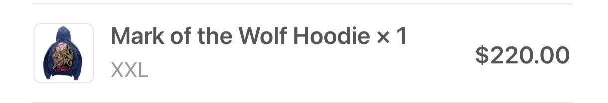 Warren Lotas Warren Lotas “Mark Of The Wolf” Hoodie - XXL Size US XXL / EU 58 / 5 - 7 Thumbnail