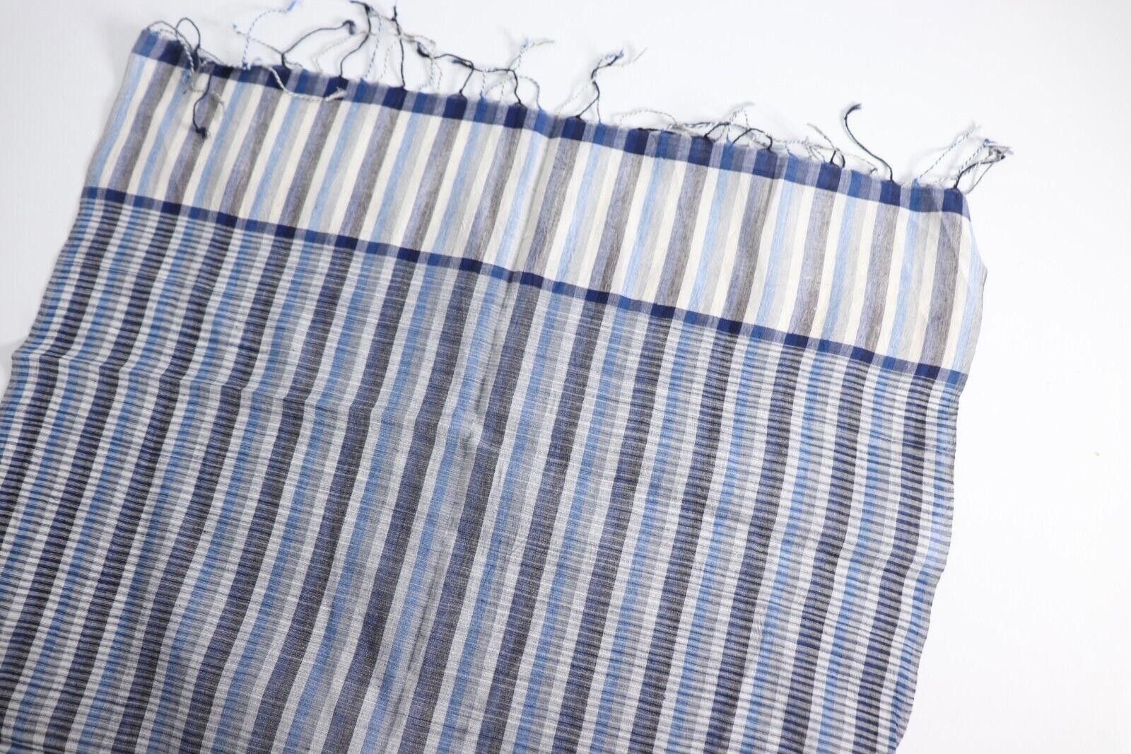 Dries Van Noten Dries Van Noten Unisex Blue Striped Farriss Scarf Cotton NWT Size ONE SIZE - 9 Thumbnail