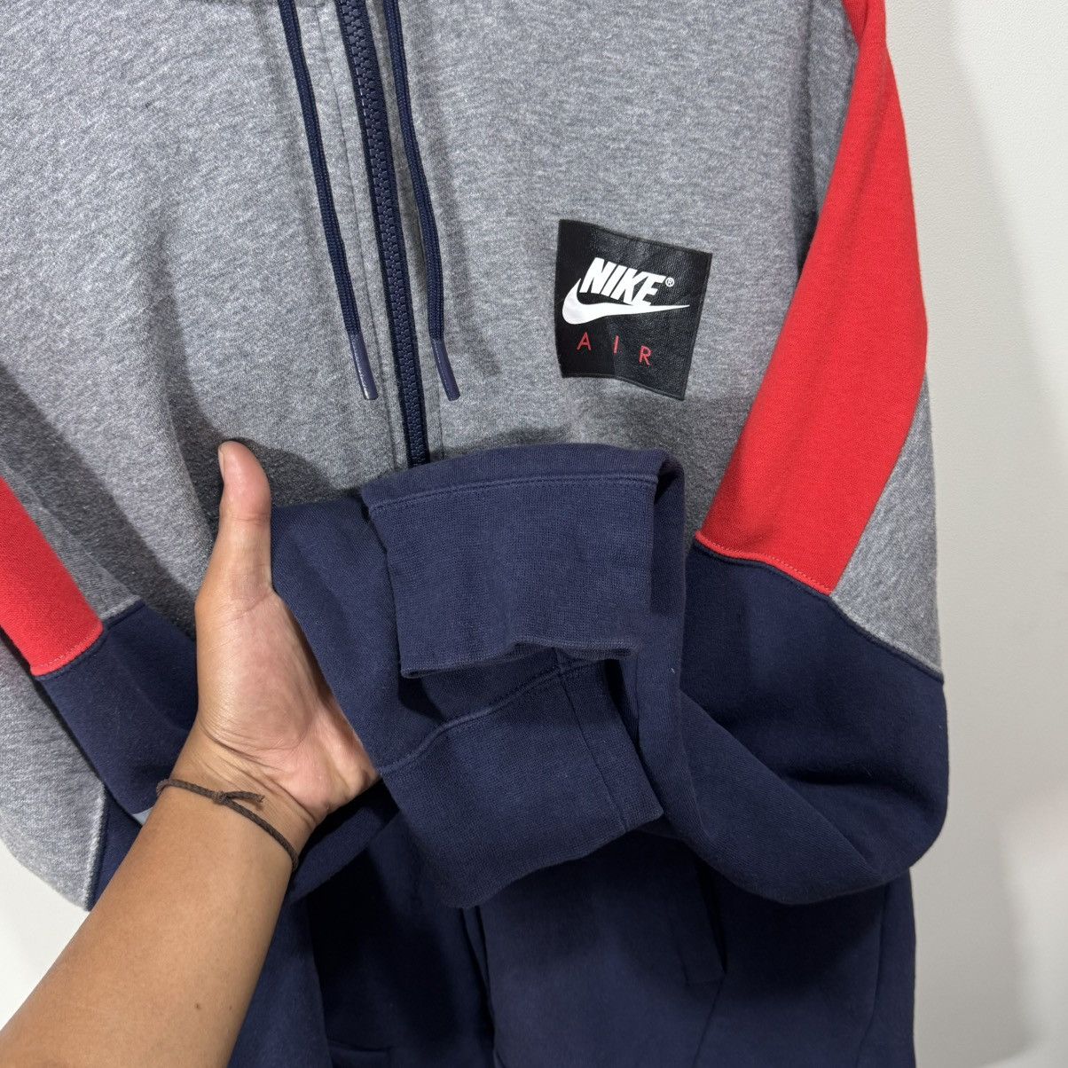 Nike Nike Heritage Air fleece colourblock full zip hodded jacket Size US L / EU 52-54 / 3 - 6 Thumbnail