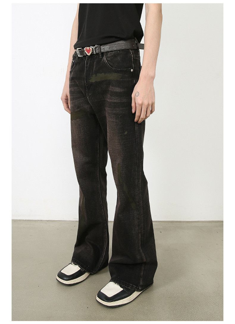 Japanese Brand × Jean Vintage wide-leg washed distressed loose flared jeans Size US 32 / EU 48 - 6 Thumbnail