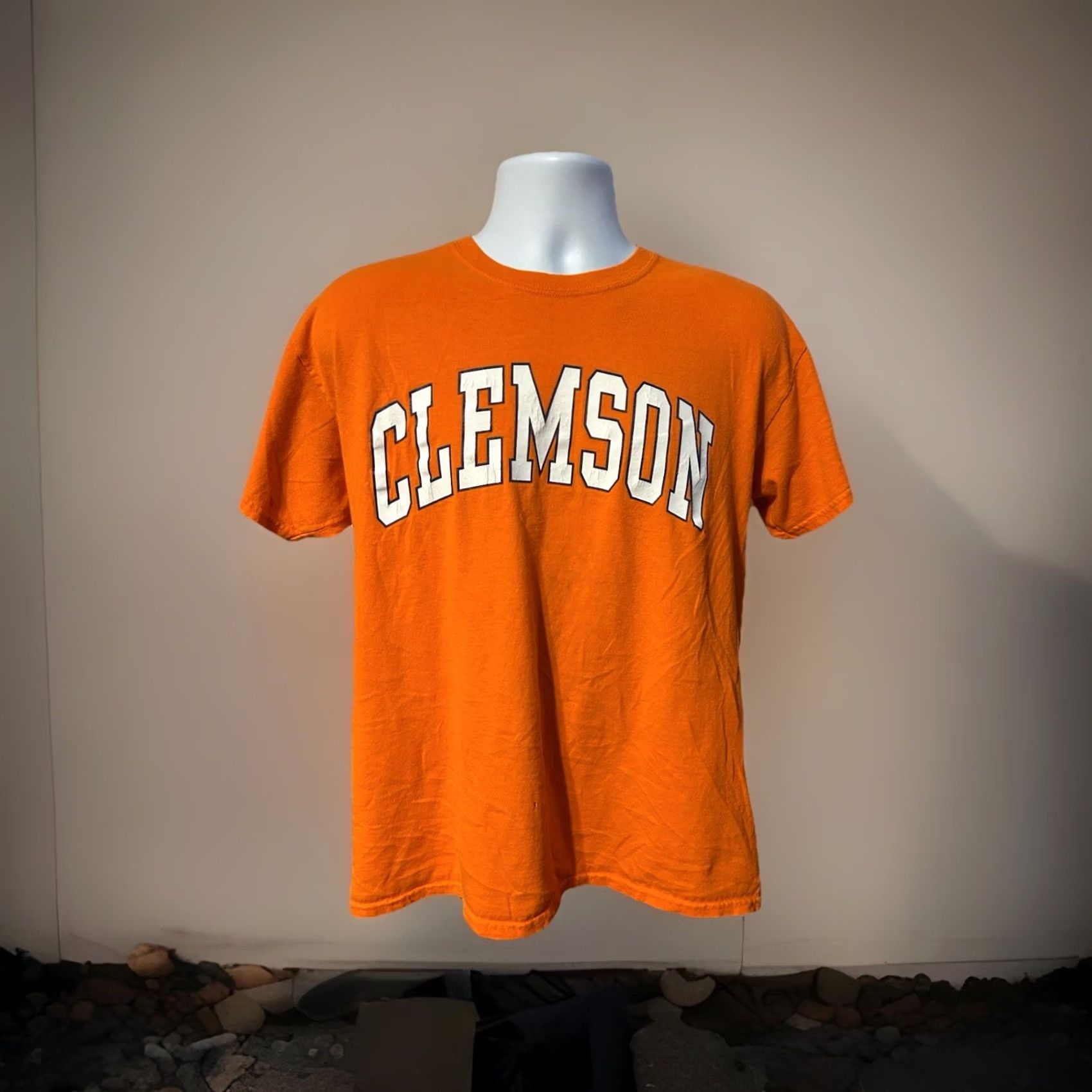 Spell Vintage Clemson University Big Front Spell out Shirt Adult Large Orange Short Sleeve Size US L / EU 52-54 / 3 - 6 Thumbnail
