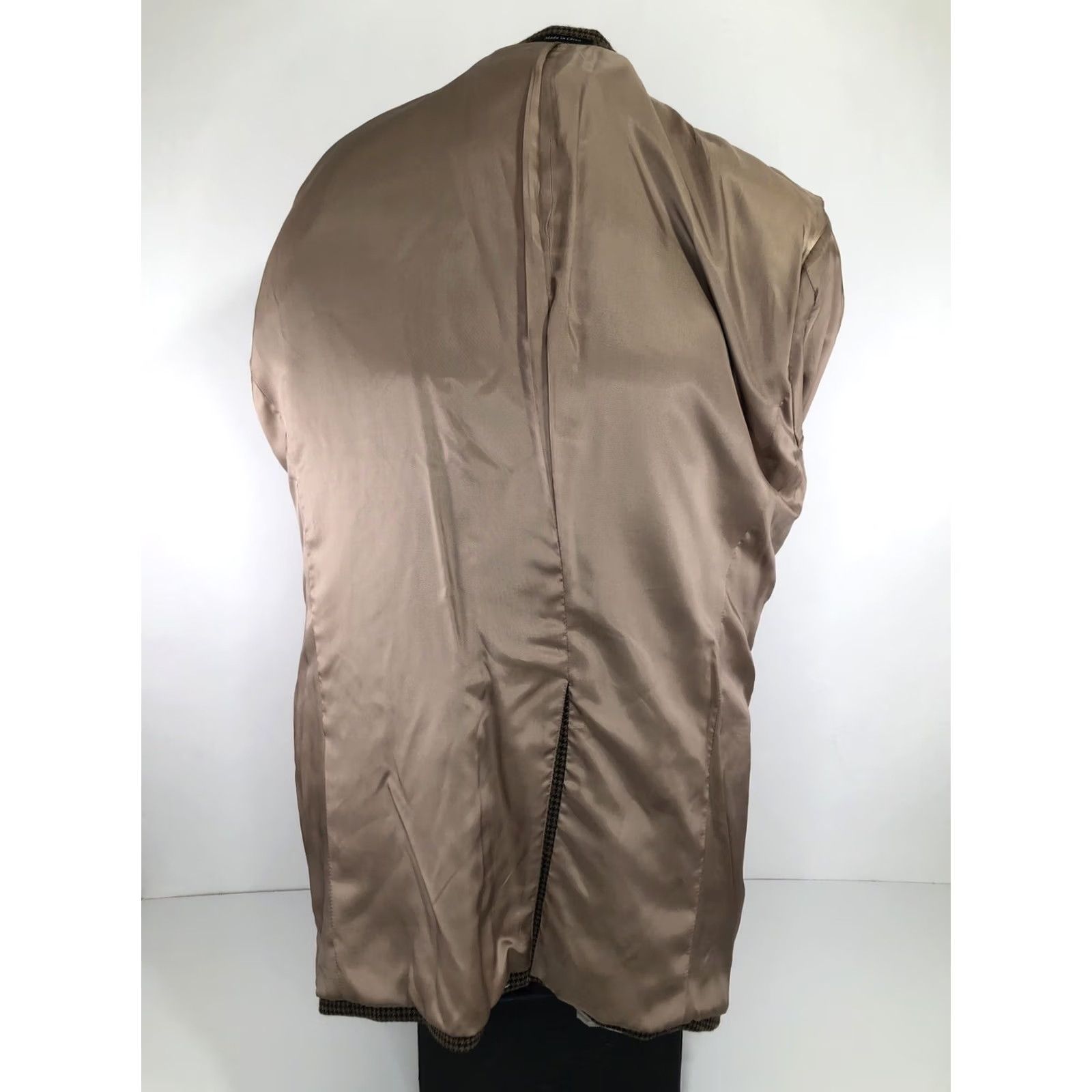 Ralph Lauren LAUREN / Ralph Lauren Blazer - Houndstooth Lam bswo ol Wool 42L Long Big & Tall Men Brown 90s Blazer Mens Size 42R - 6 Thumbnail