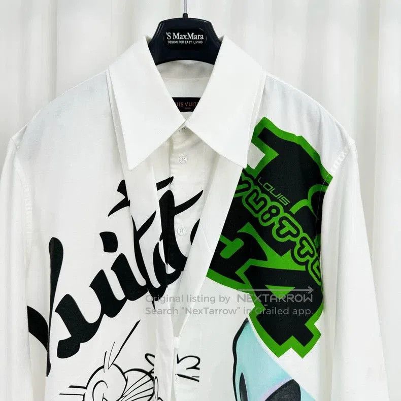 Louis Vuitton Louis Vuitton Alien Print Button Up Shirt. Size US XL / EU 56 / 4 - 3 Thumbnail
