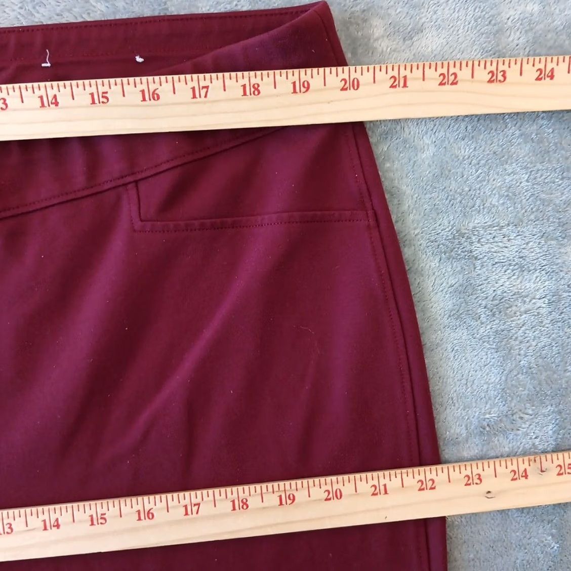 Vintage Chico's Womens Ankle Pants Skinny Stretch Pull On Red Maroon Size 20 Tall Size 42" / US 20 - 3 Thumbnail