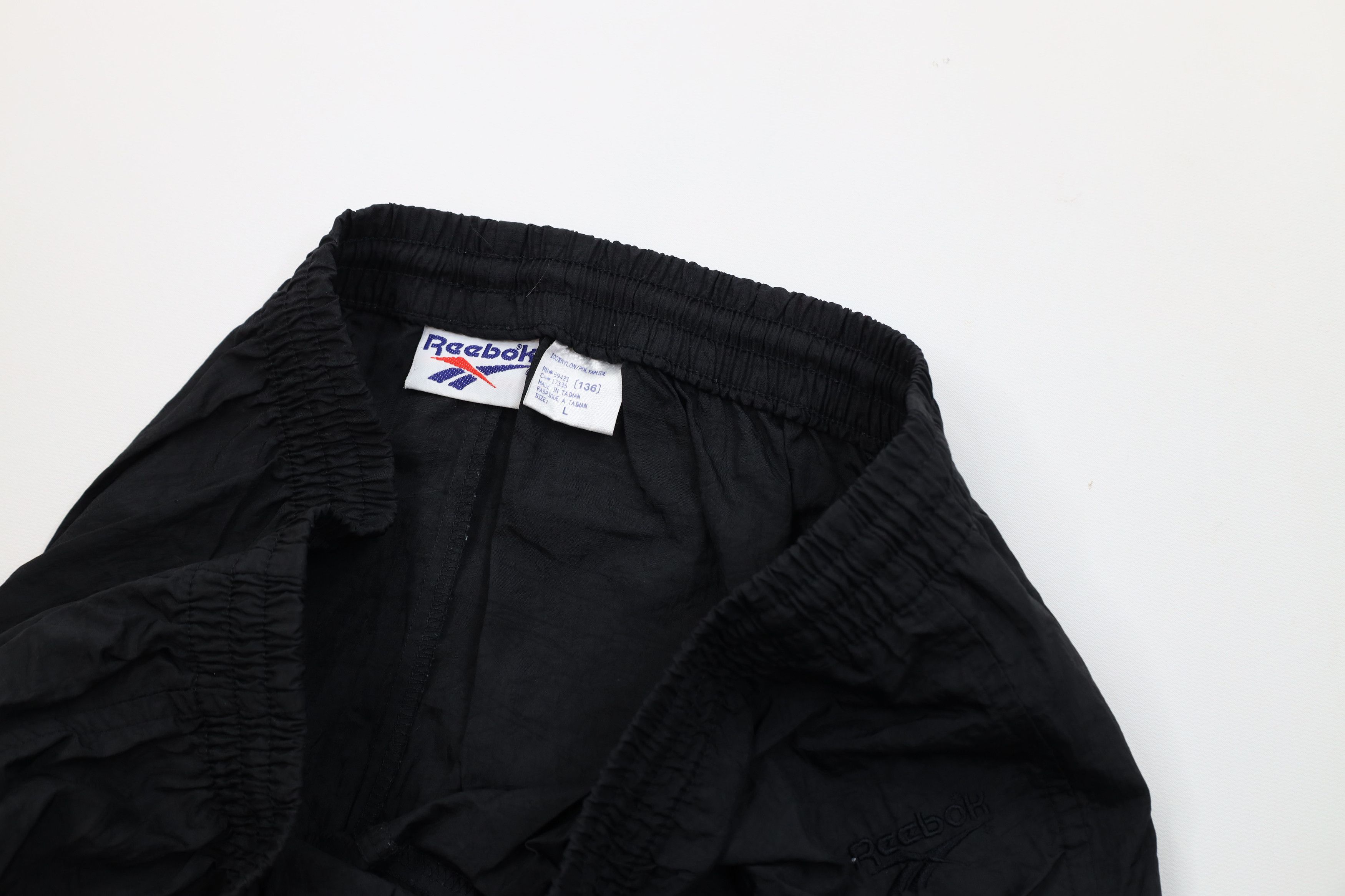 Reebok Vintage 90s Reebok Spell Out Windbreaker Joggers Pants Black Size US 36 / EU 52 - 8 Thumbnail
