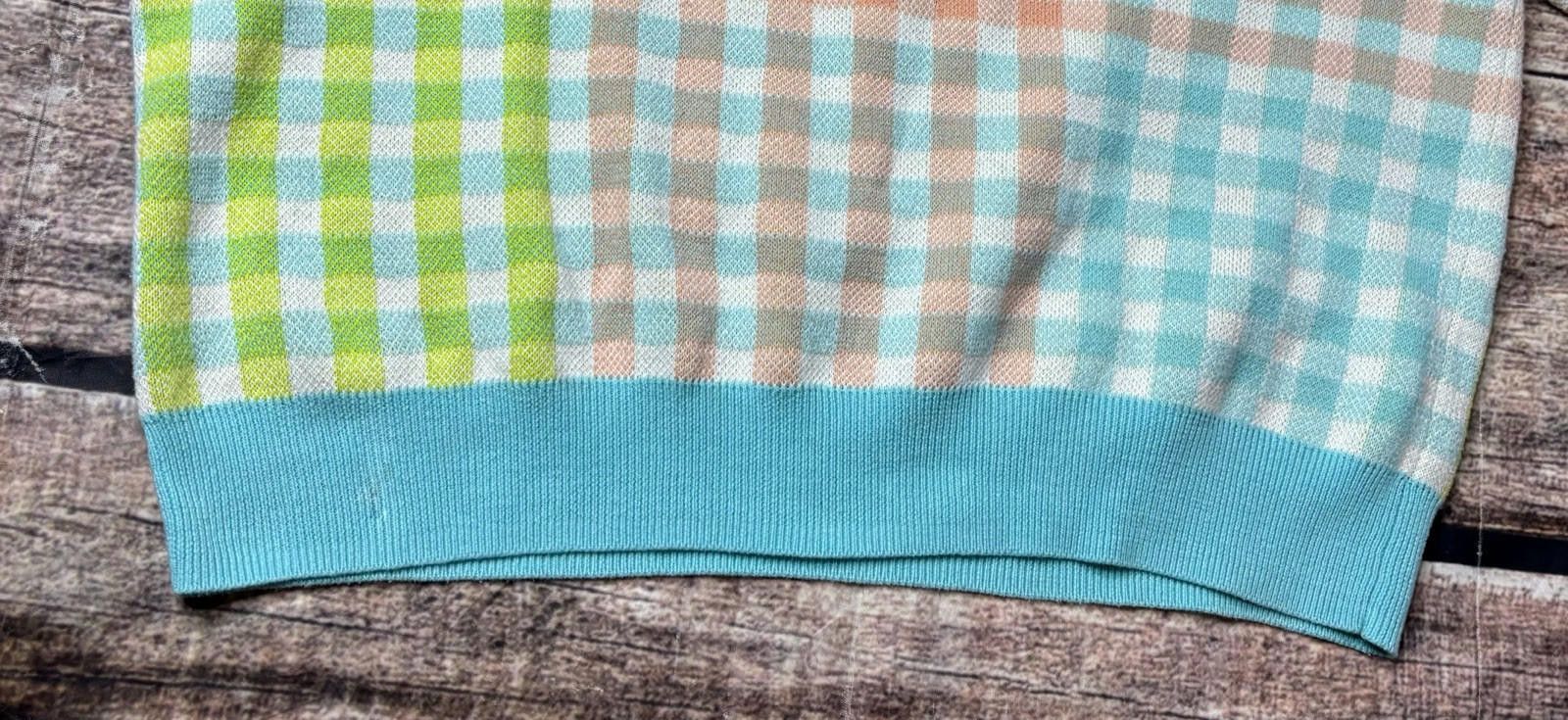 Other 27 Miles Sweater Women's Medium Cotton Colorblock Check Size M / US 6-8 / IT 42-44 - 7 Thumbnail