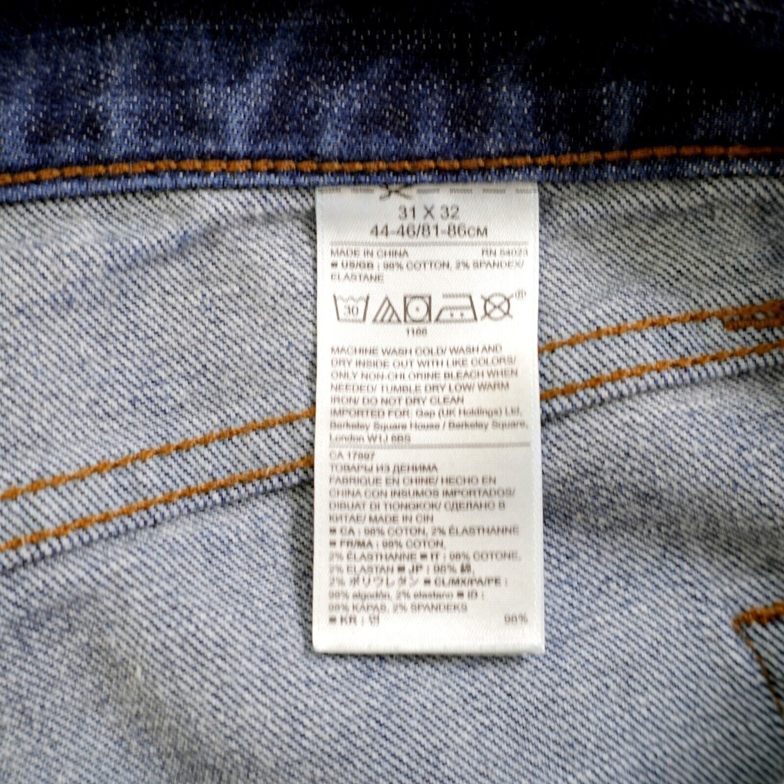 Banana Republic Banana Republic Slim Stone Wash Whisker Blue Denim Jeans Low Size US 32 / EU 48 - 6 Thumbnail